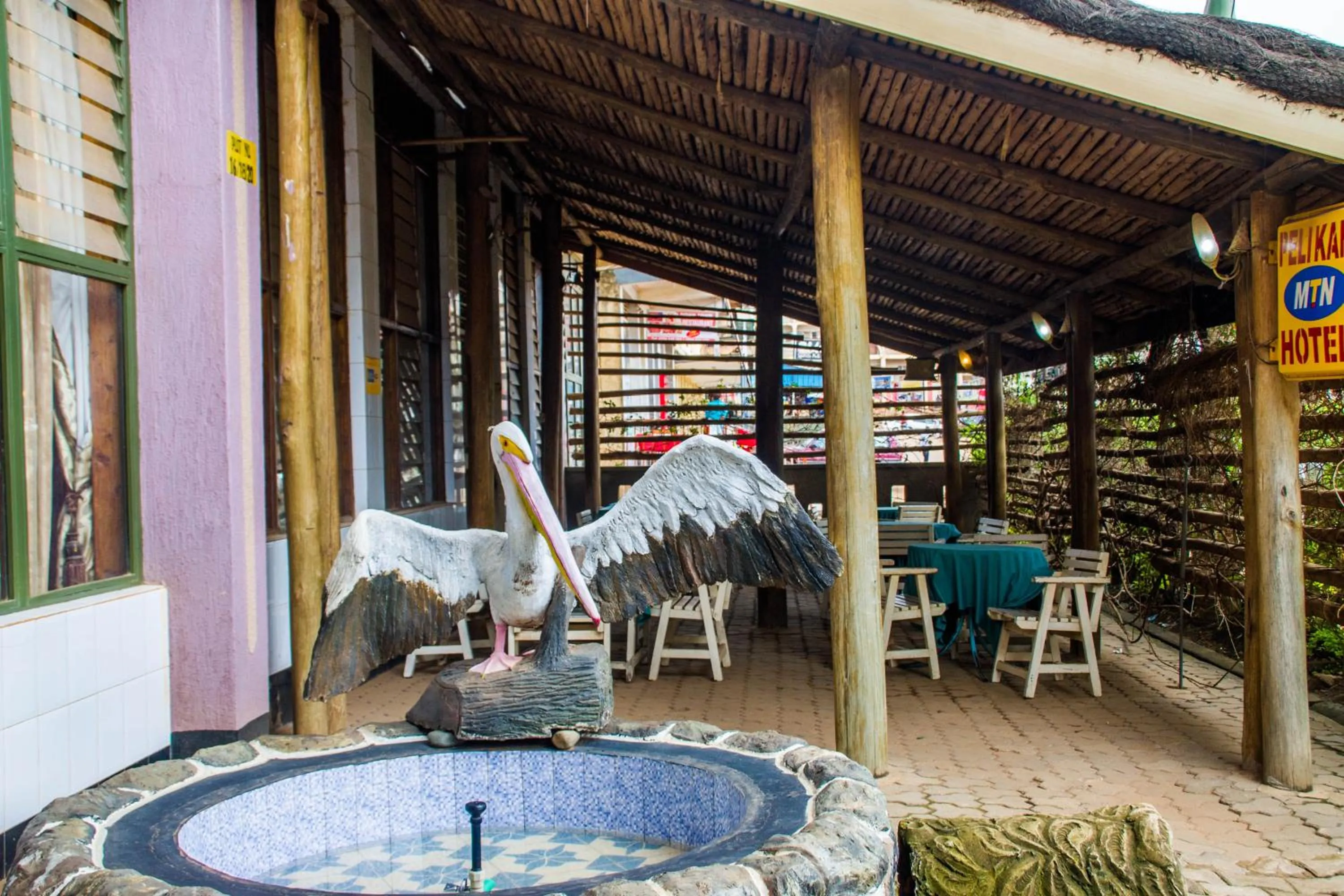 Decorative detail in Pelikan Hotel