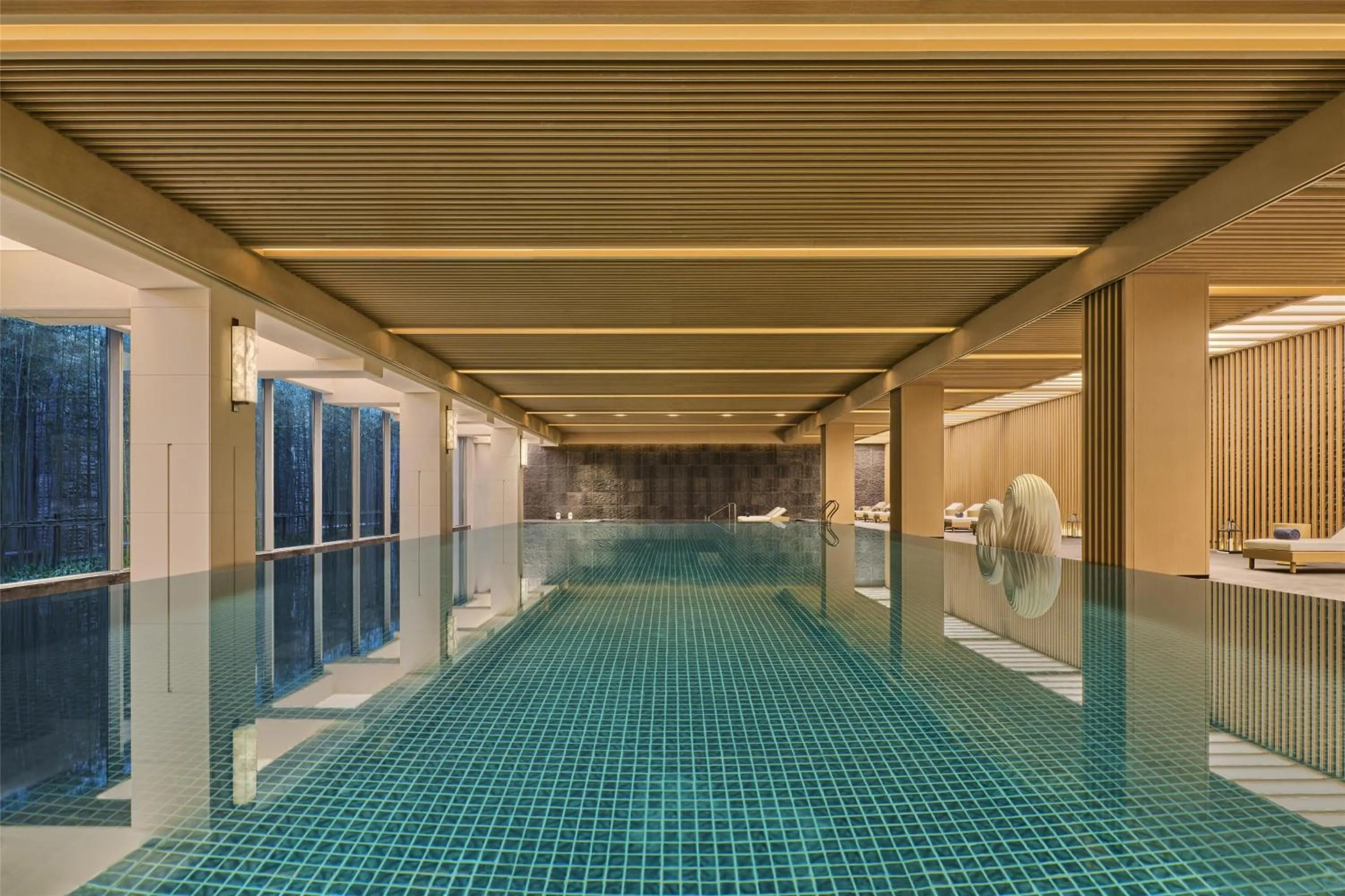 Pool view in Shu Hua Hotel Tianmu Mountain, Curio Collection By Hilton