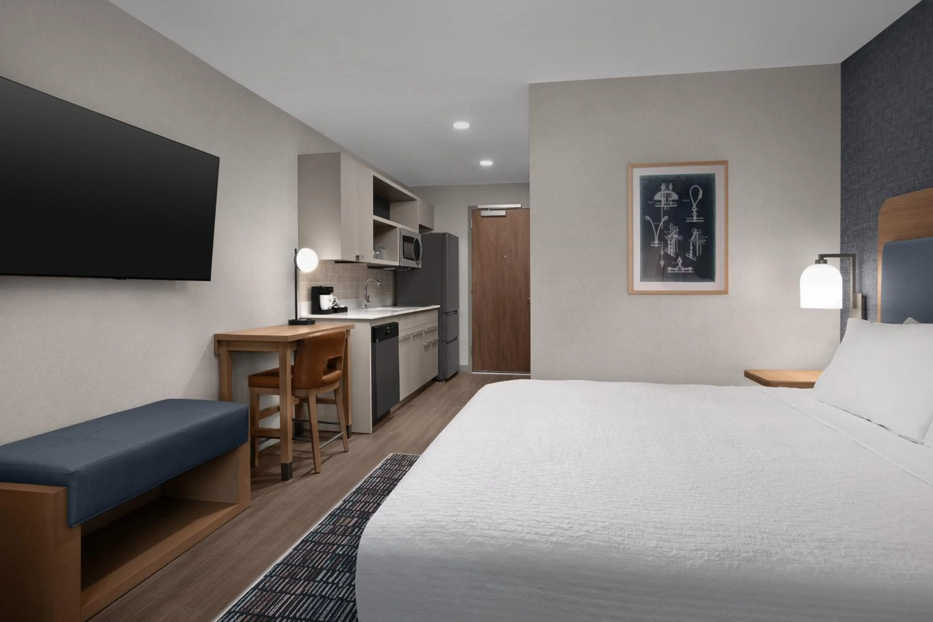 Bedroom, Bed in Homewood Suites By Hilton Portsmouth Downtown