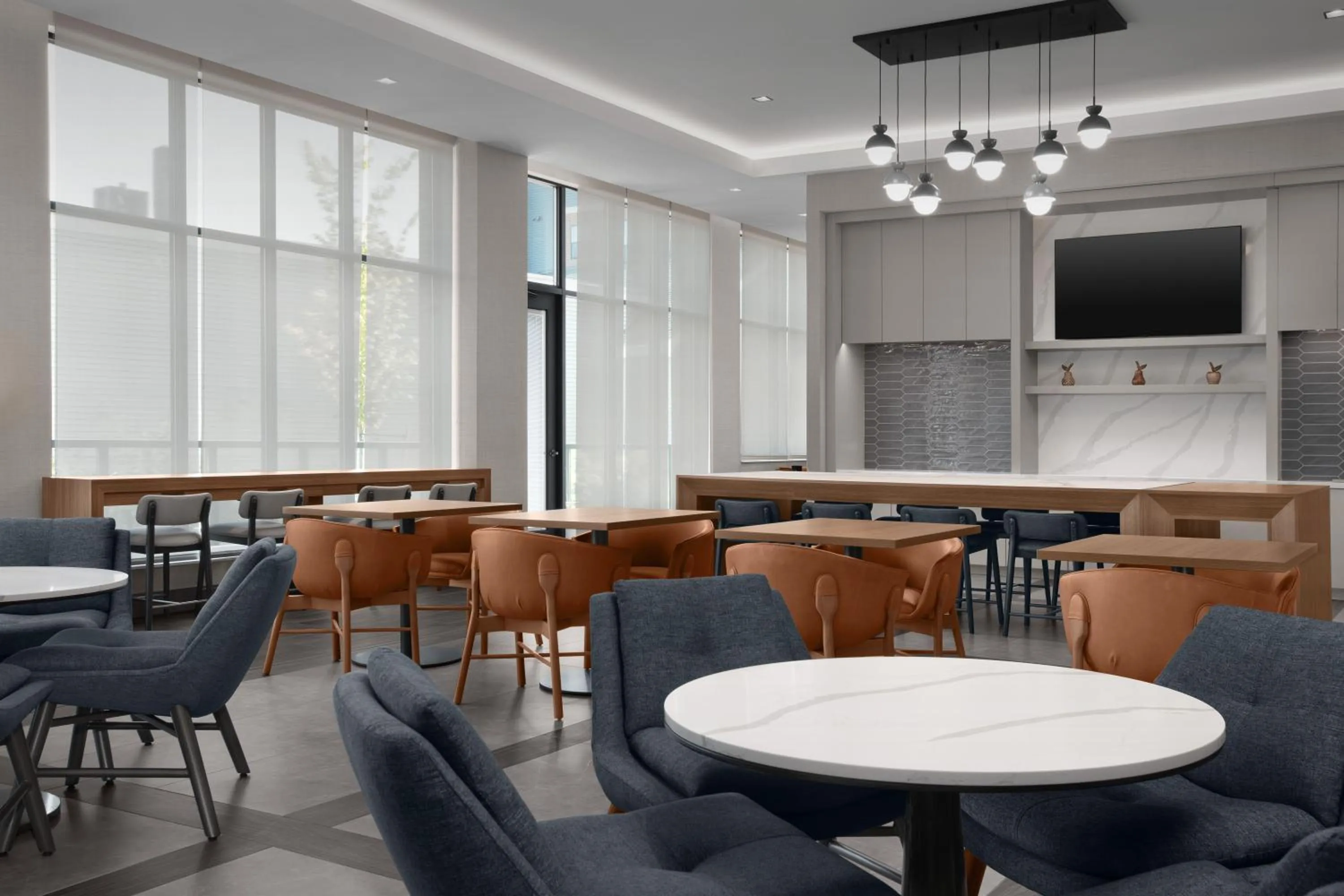 Dining area in Homewood Suites By Hilton Portsmouth Downtown