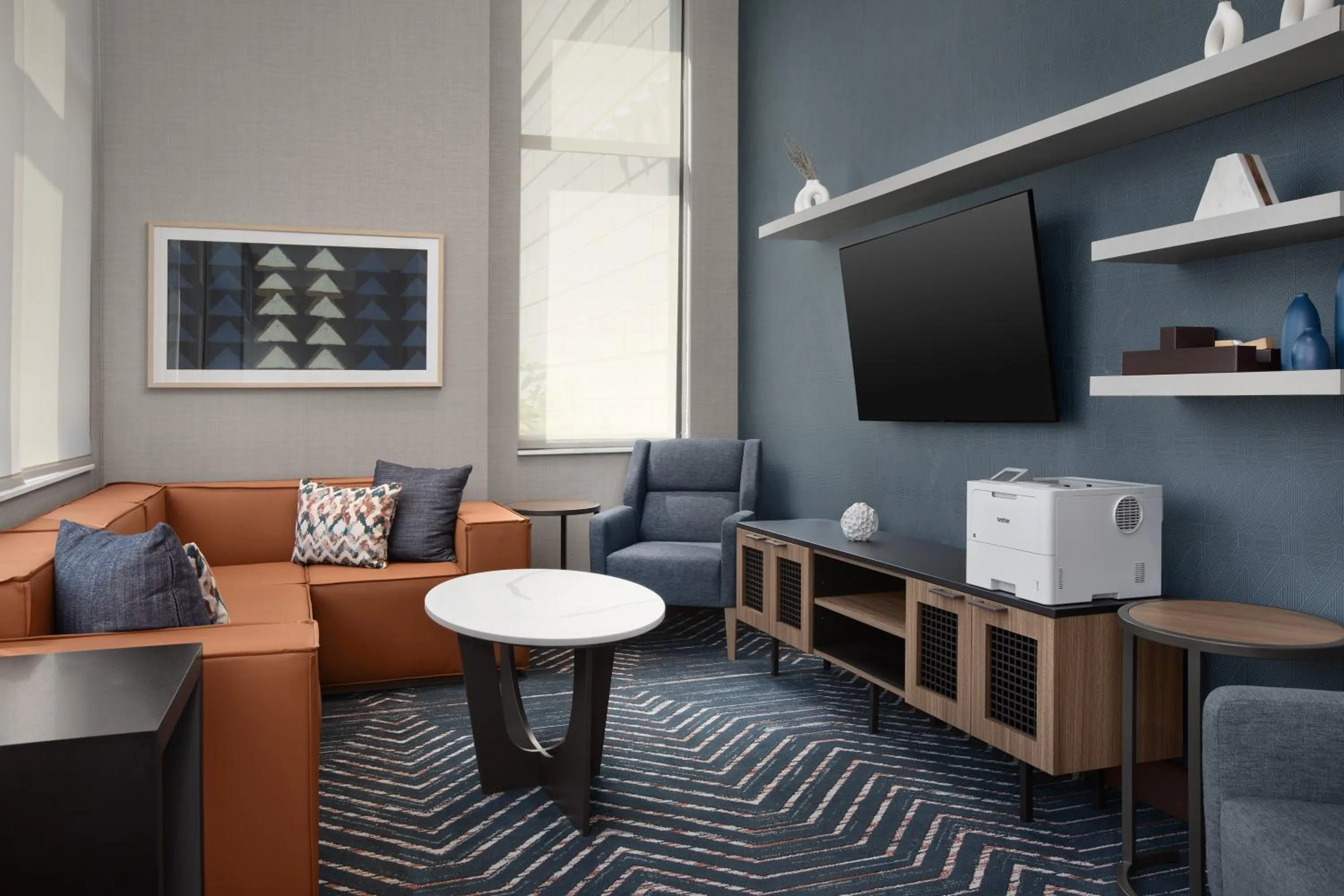 Seating area in Homewood Suites By Hilton Portsmouth Downtown