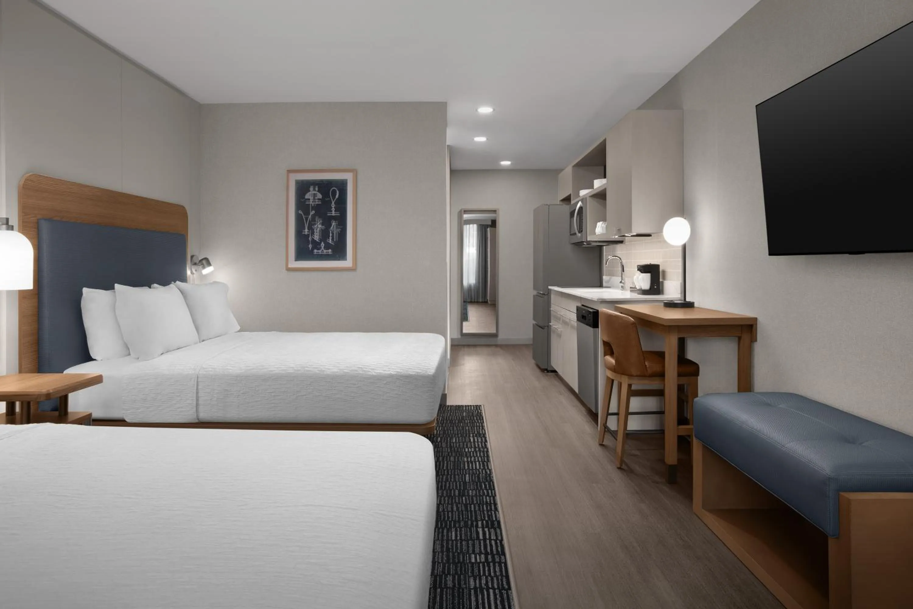 Bedroom, Bed in Homewood Suites By Hilton Portsmouth Downtown