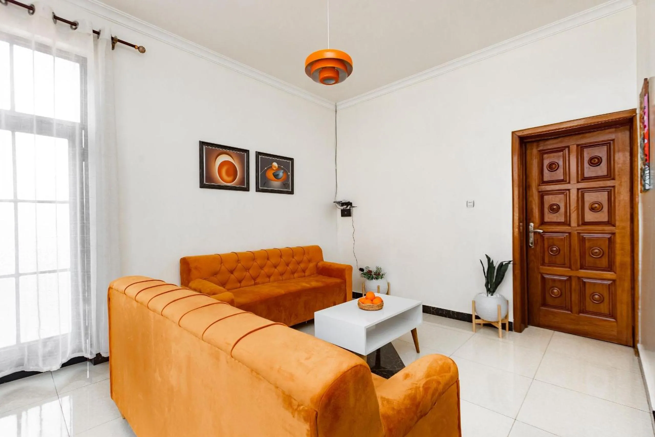 Living room in kigali Pillar House inn