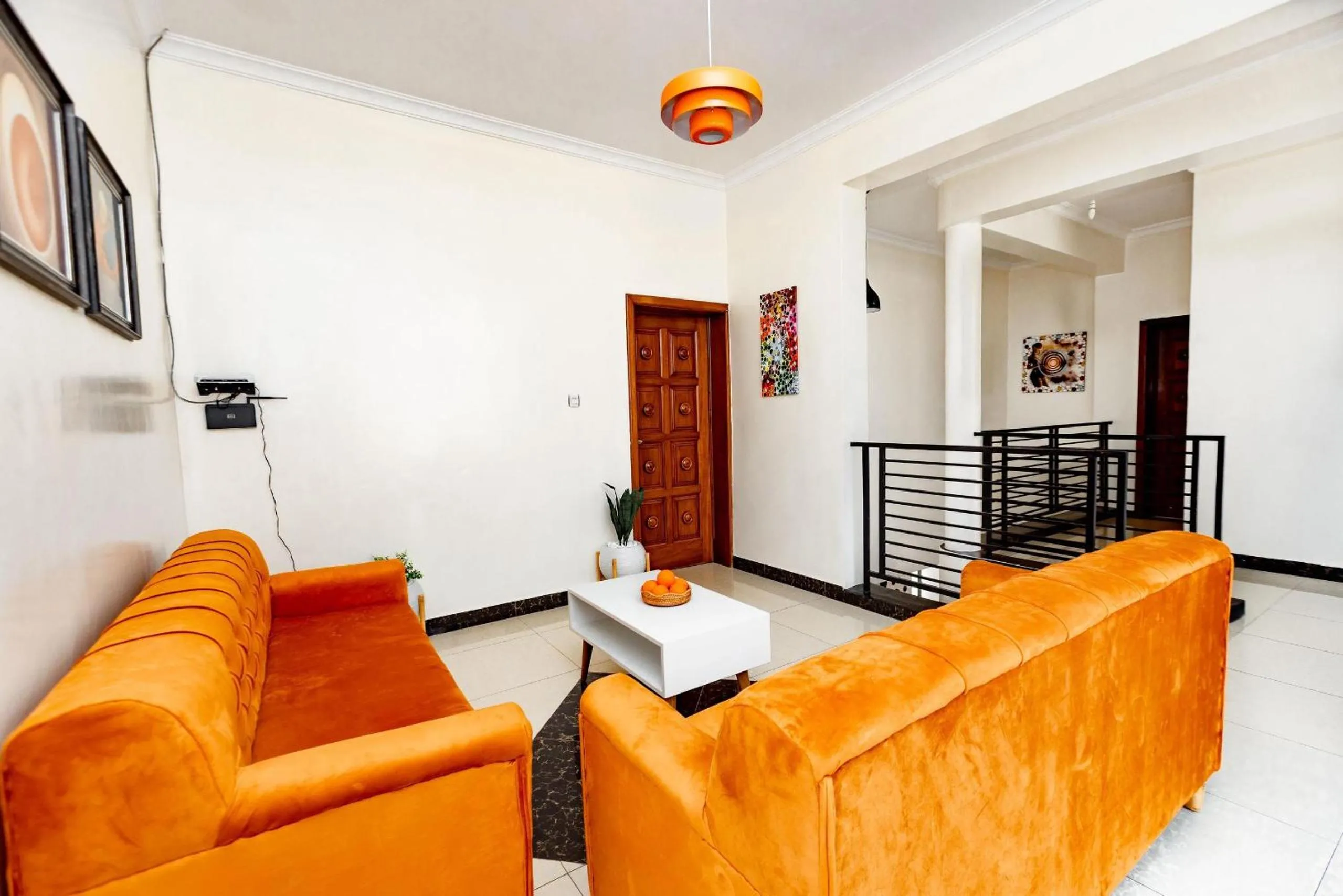 Living room in kigali Pillar House inn