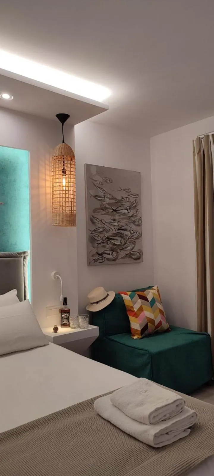 Bed in Ilianthos Apartments & Rooms