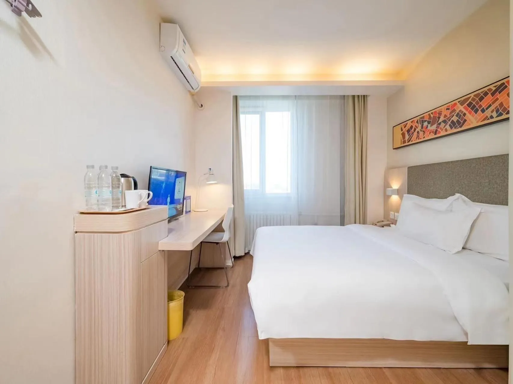 air conditioner, Bed in Hanting Hotel Beijing Guang'anmen Xuanwu Hospital