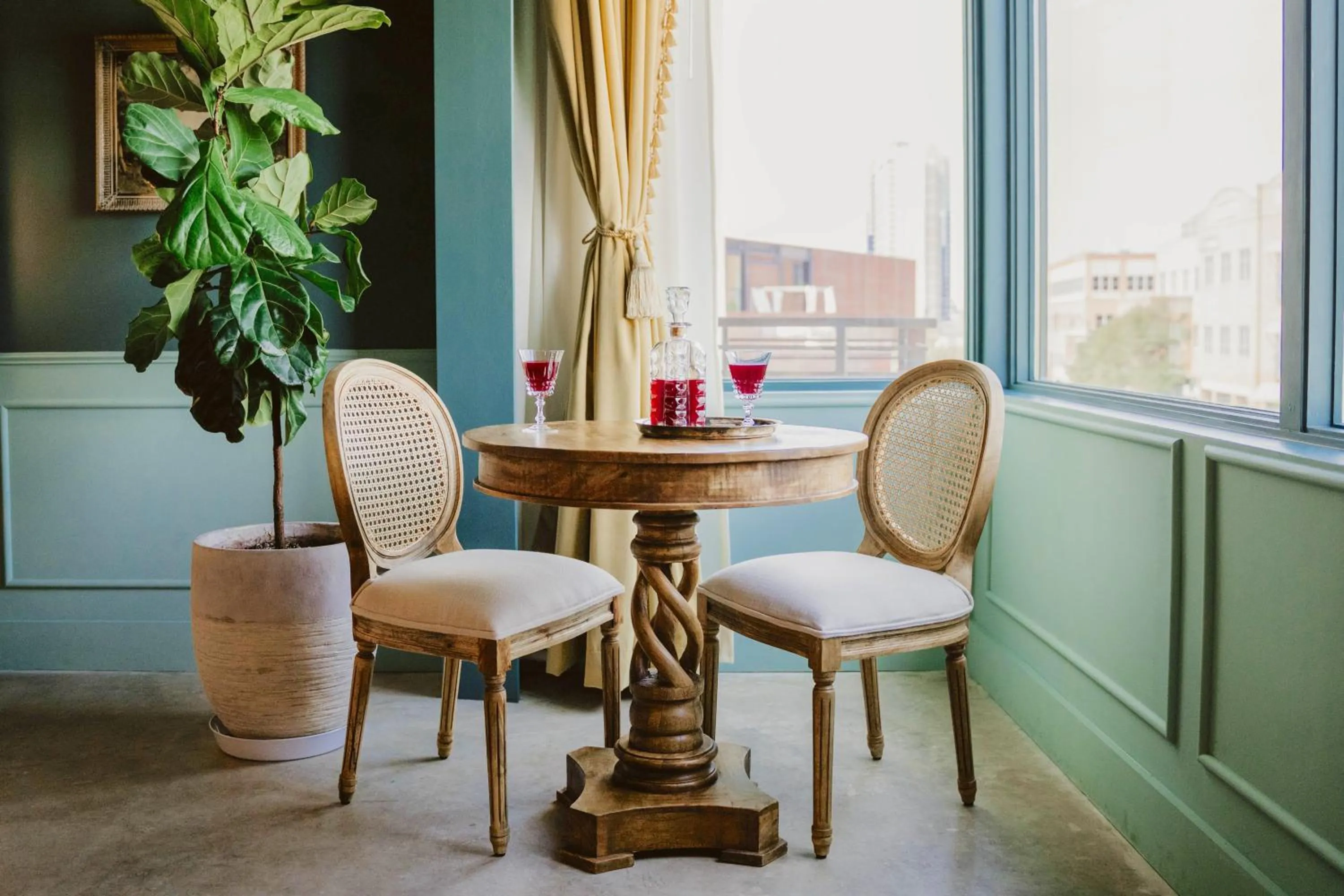 Seating area in The Frances Modern Inn