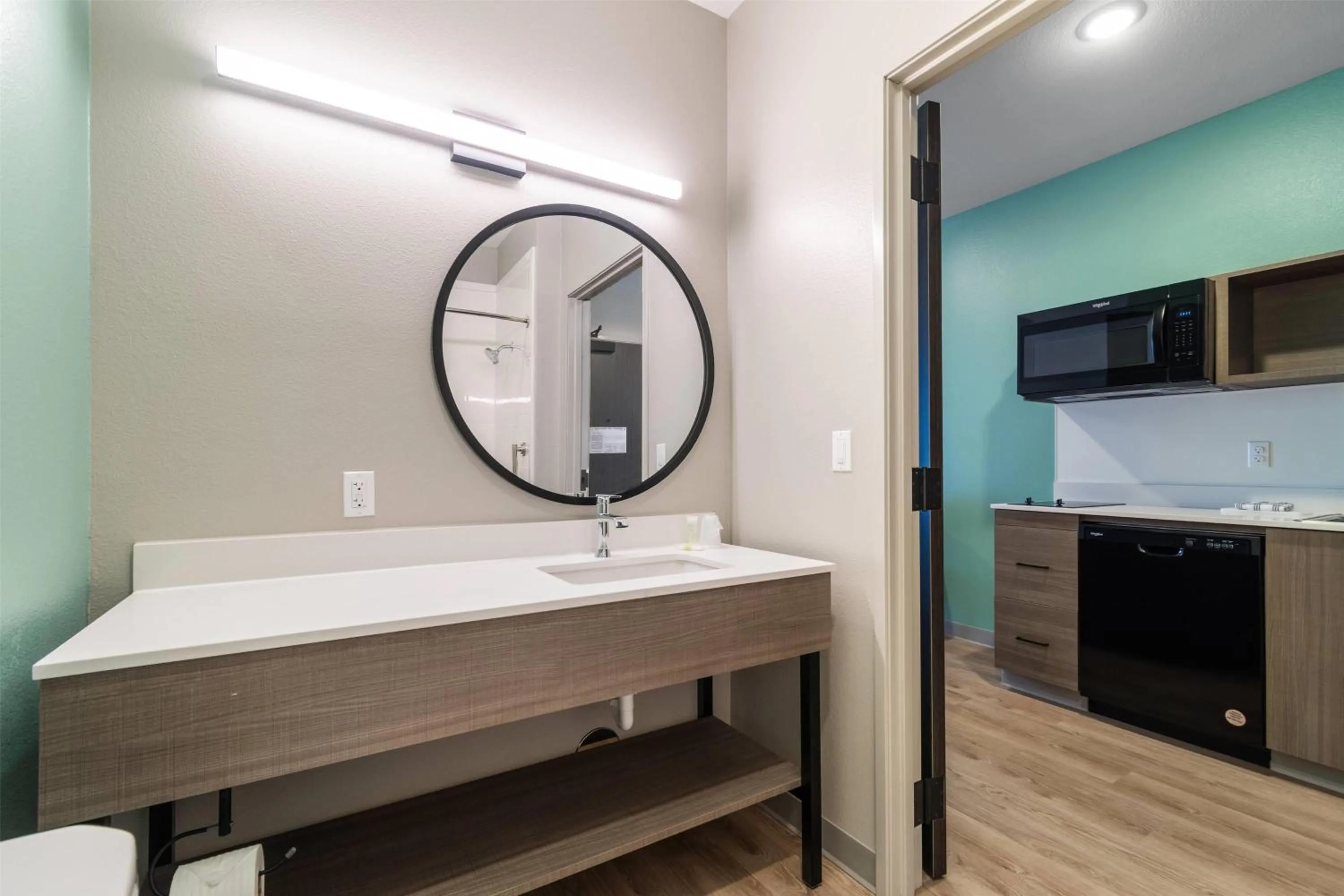 Photo of the whole room in ECHO Suites Extended Stay by Wyndham Fort Worth Alliance