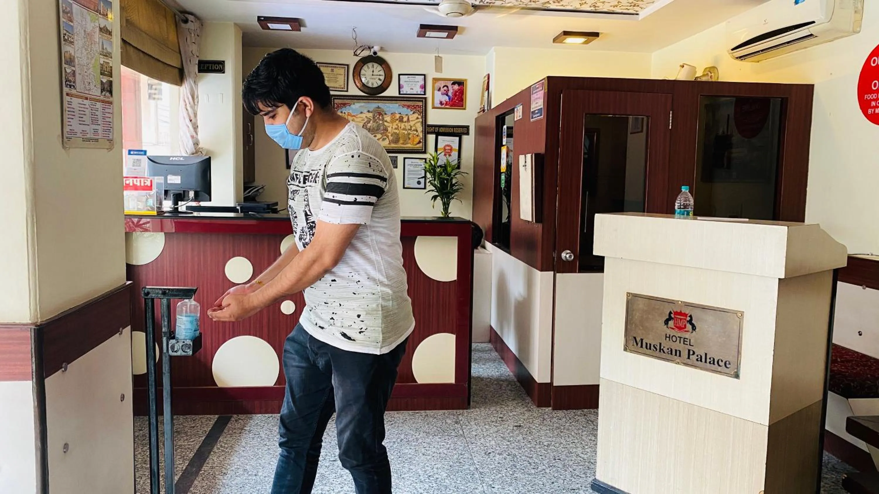 Lobby or reception in Hotel Muskan Palace