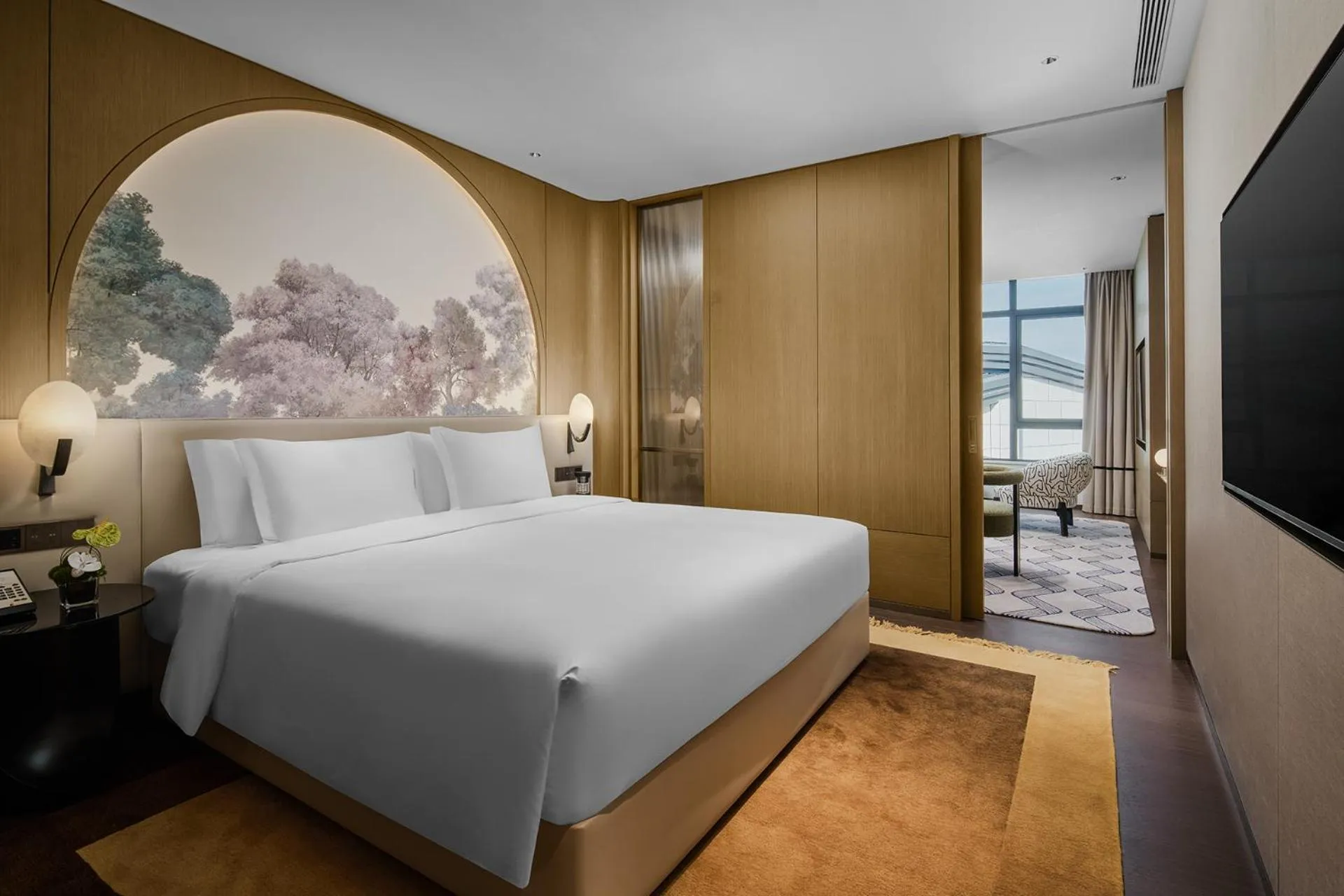 Bed in Hotel Indigo Wuxi Qingming Bridge