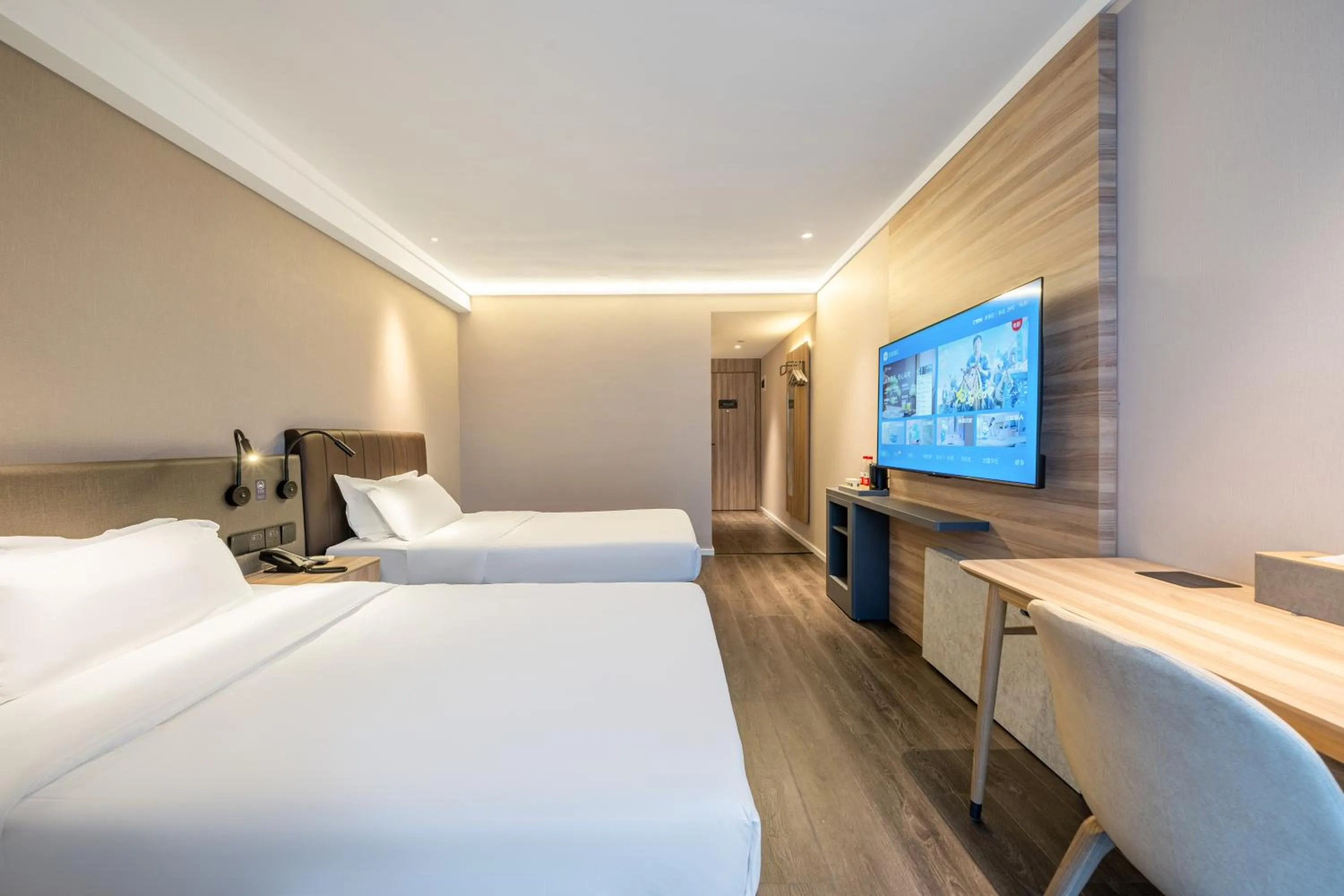 Bed in Hanting Hotel Shanghai Fengxian Nanqiao Industrial Park