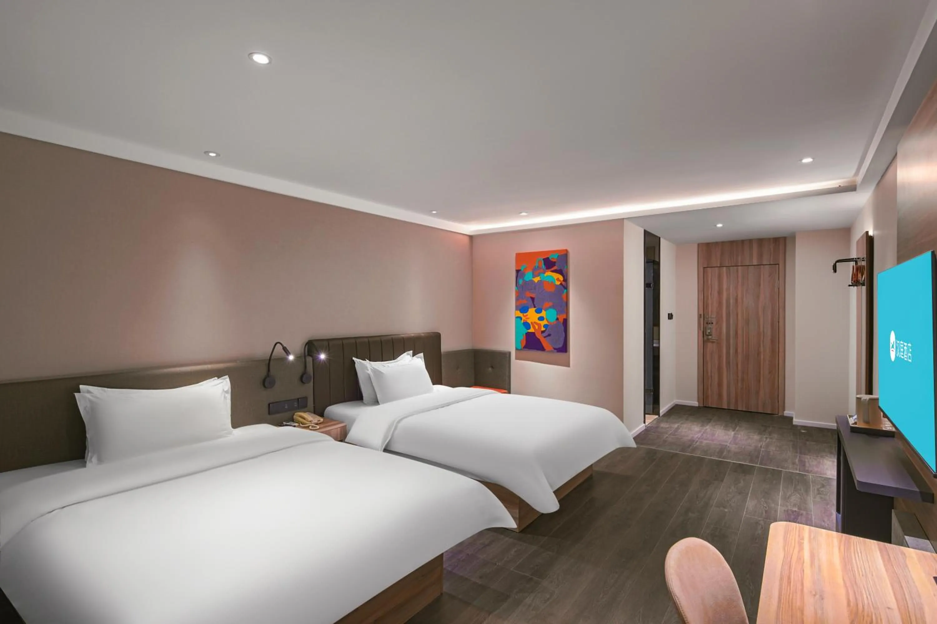 Photo of the whole room, Bed in Hanting Hotel Nanjing Xianhemen Zidong Commercial Street
