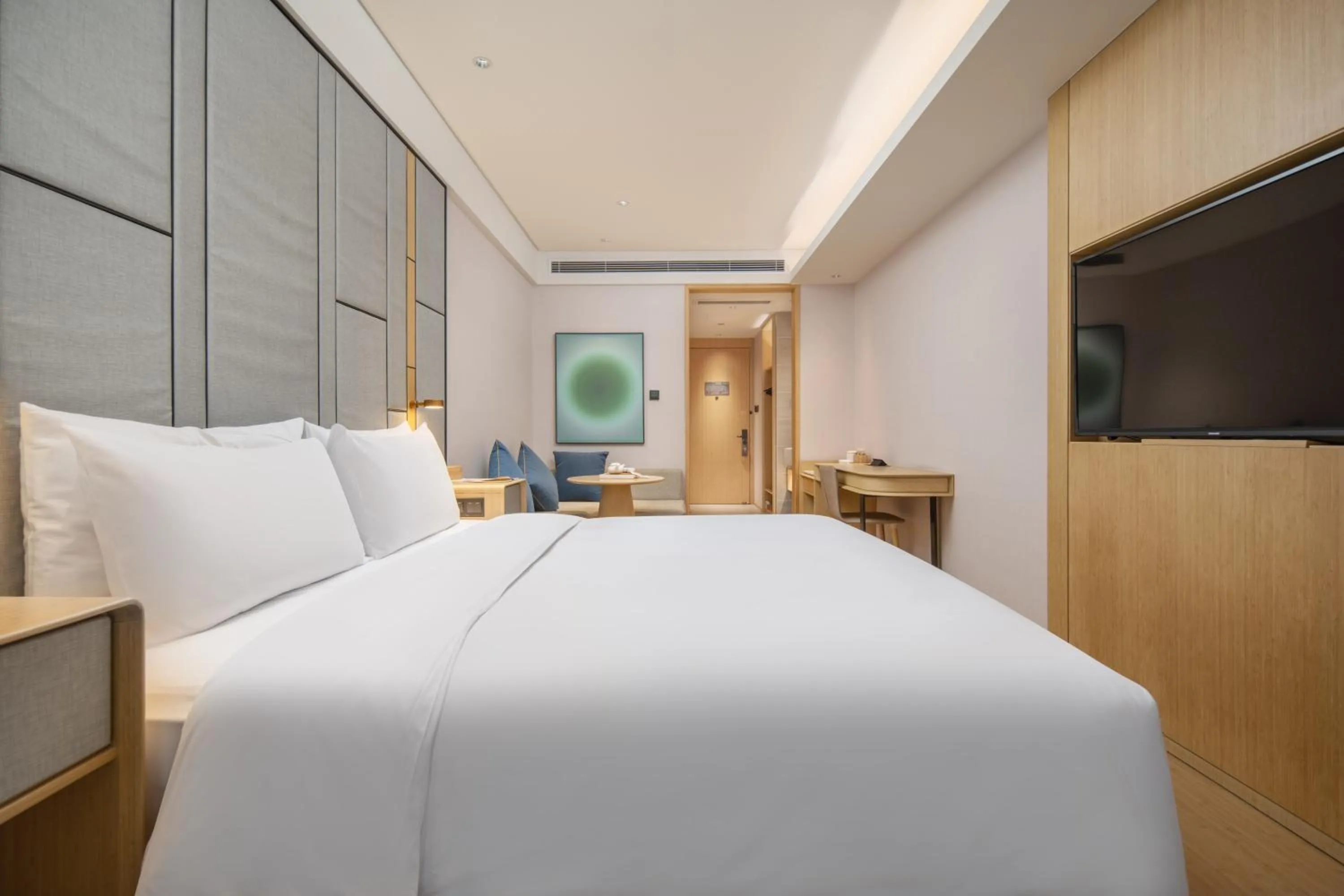 Bed in JI Hotel Chongqing Liangjiang Happiness Plaza