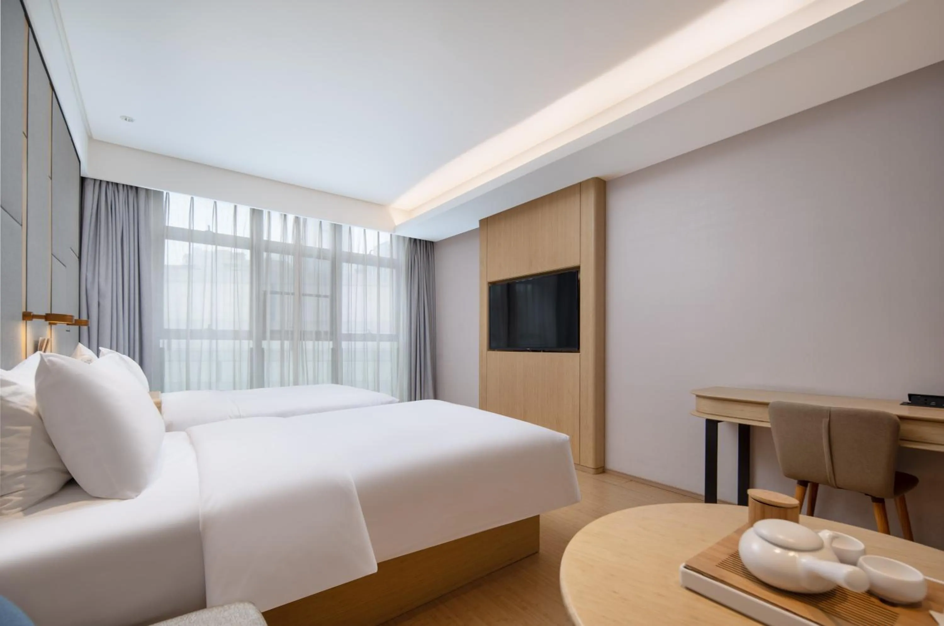 Bed in JI Hotel Chongqing Liangjiang Happiness Plaza