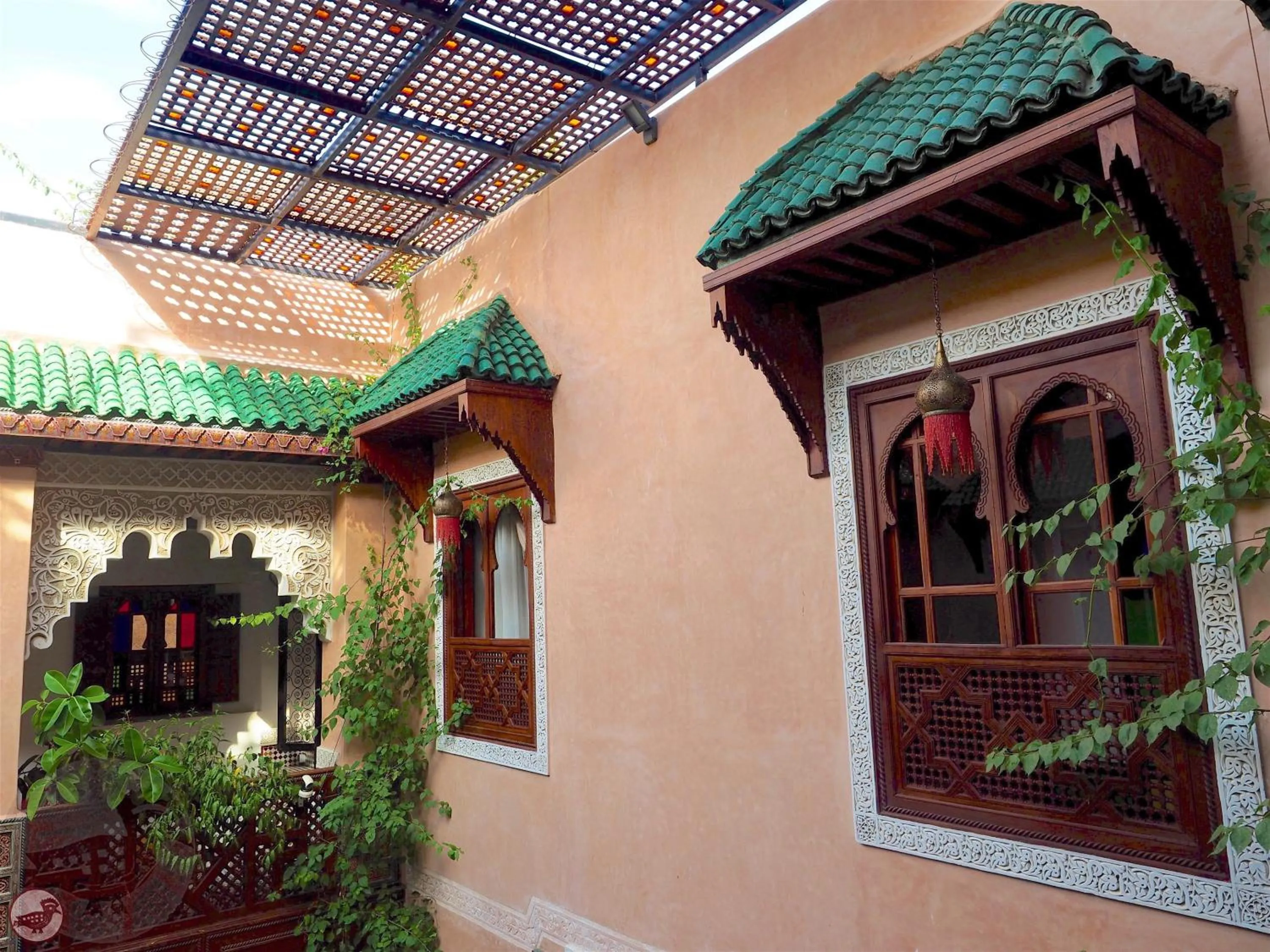 Decorative detail in Riad Toyour- Riad of birds