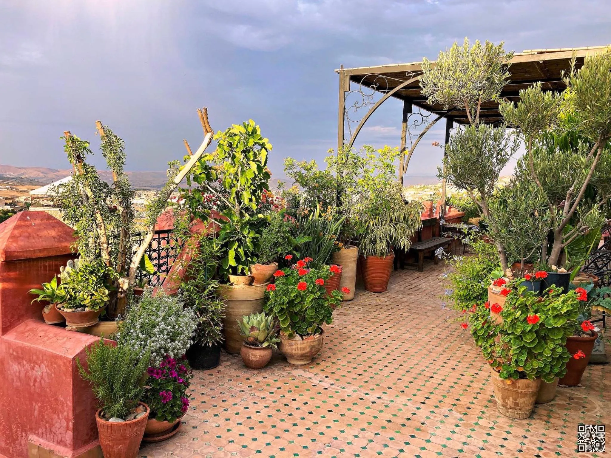 Patio in Riad Toyour- Riad of birds