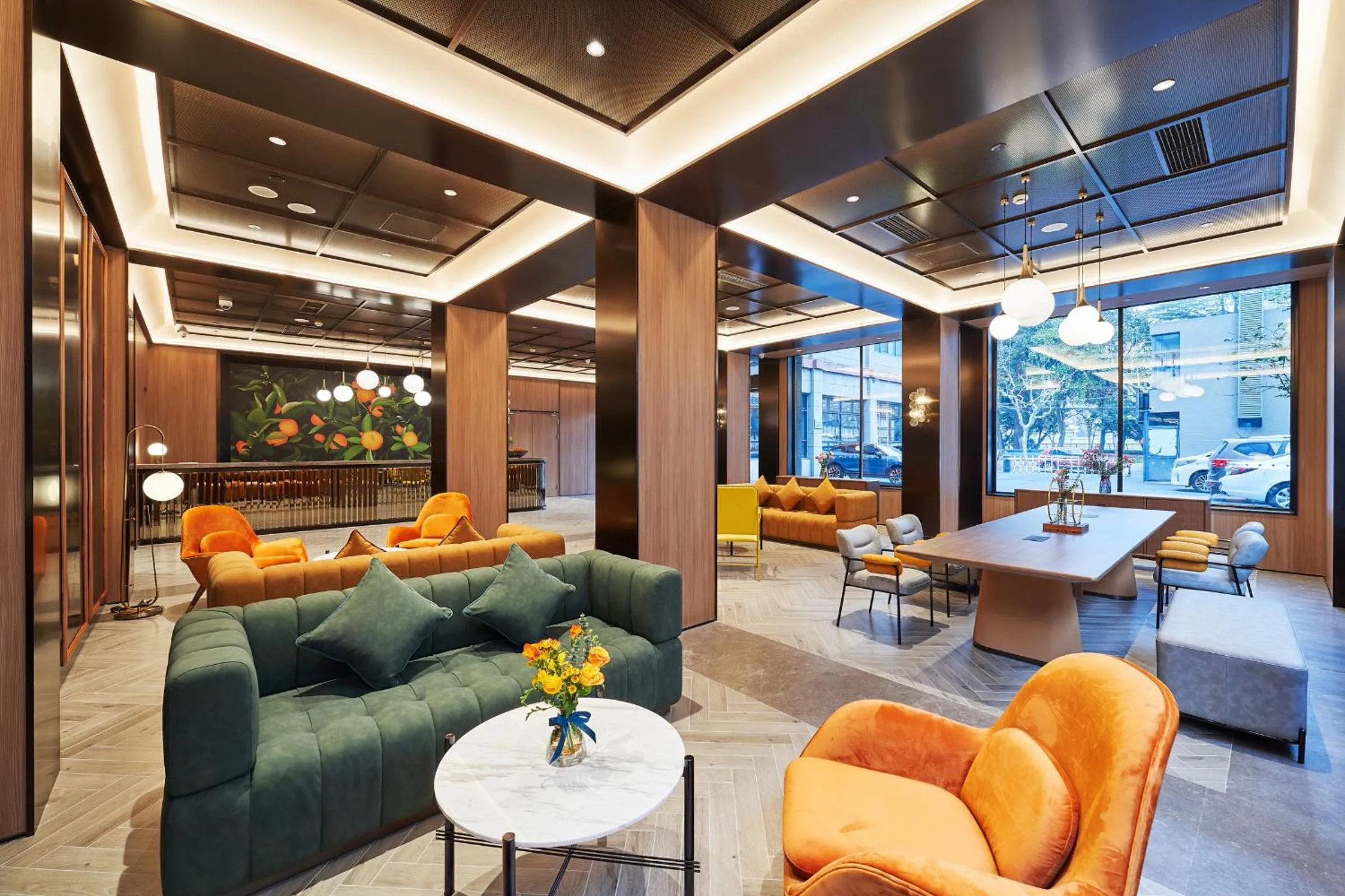 Lobby or reception in Orange Hotel Shanghai Xujiahui Caobao Road Subway Station