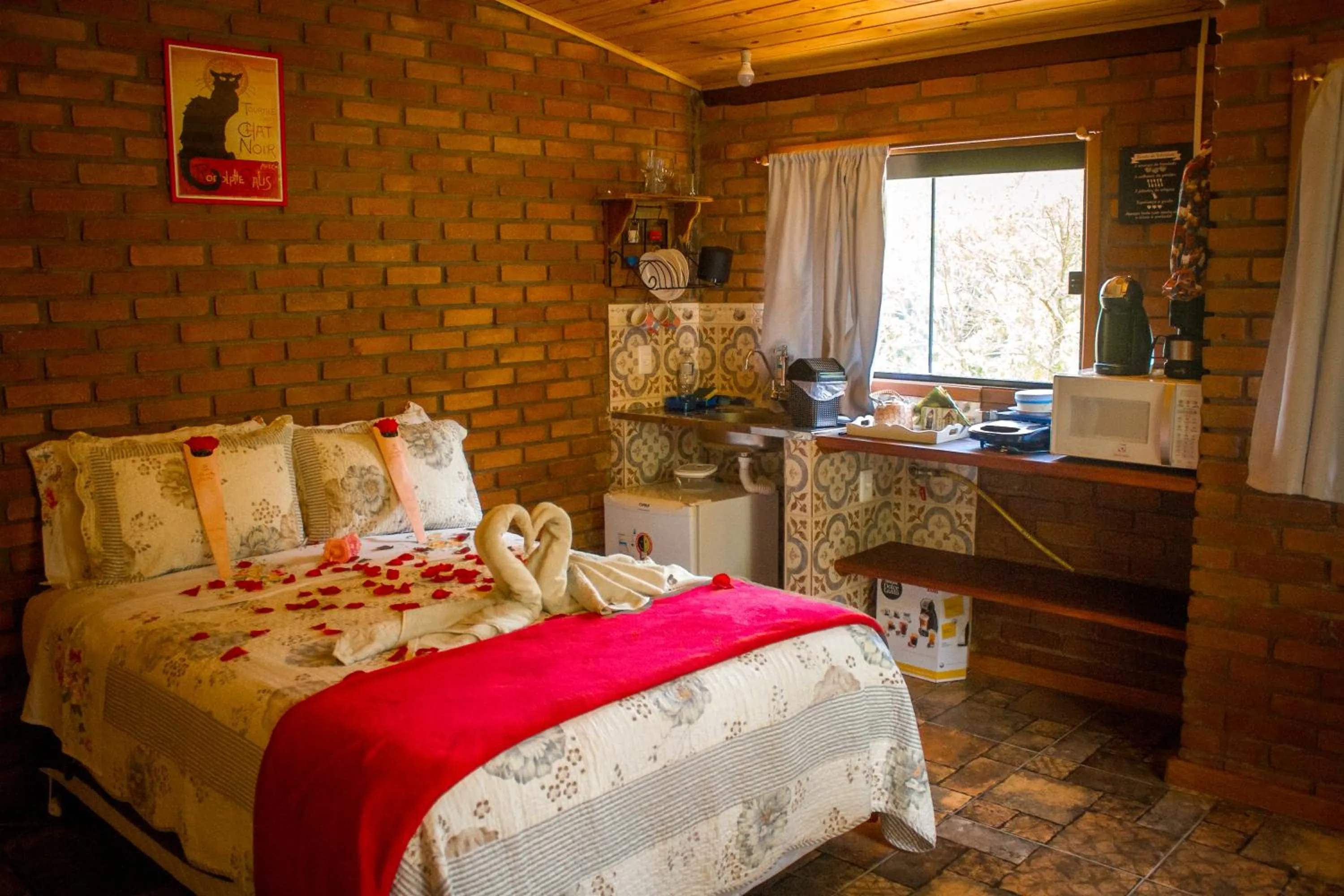 Bed in Chalés Lirio dos Vales
