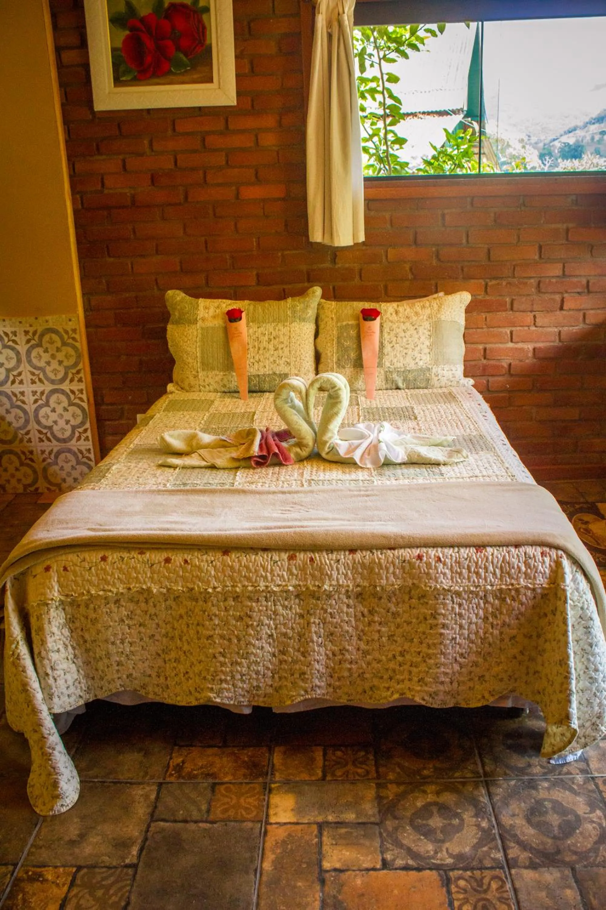 Bed in Chalés Lirio dos Vales