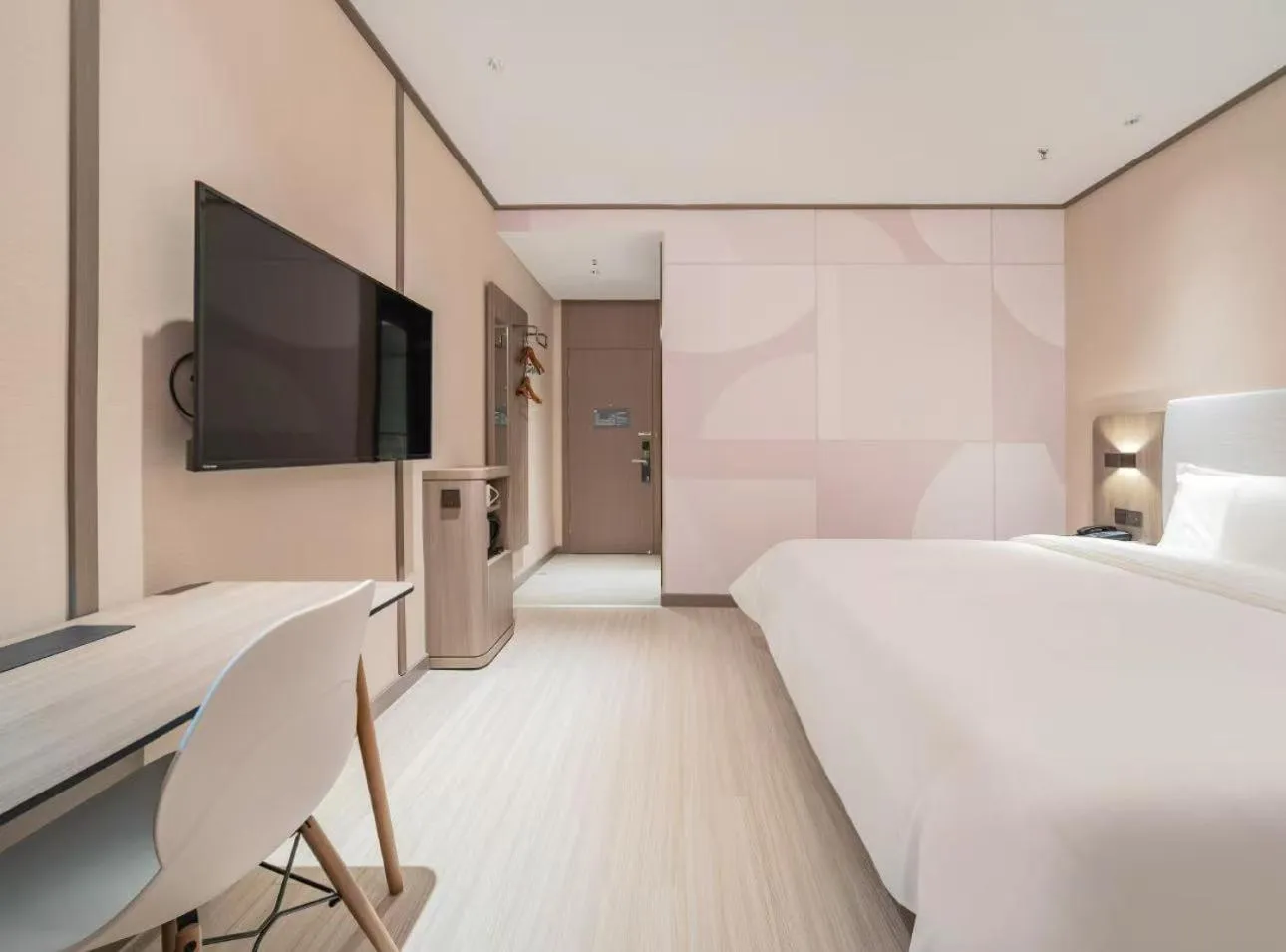 Bed in Hanting Hotel Shanghai Pudong Airport Nanzhu Road