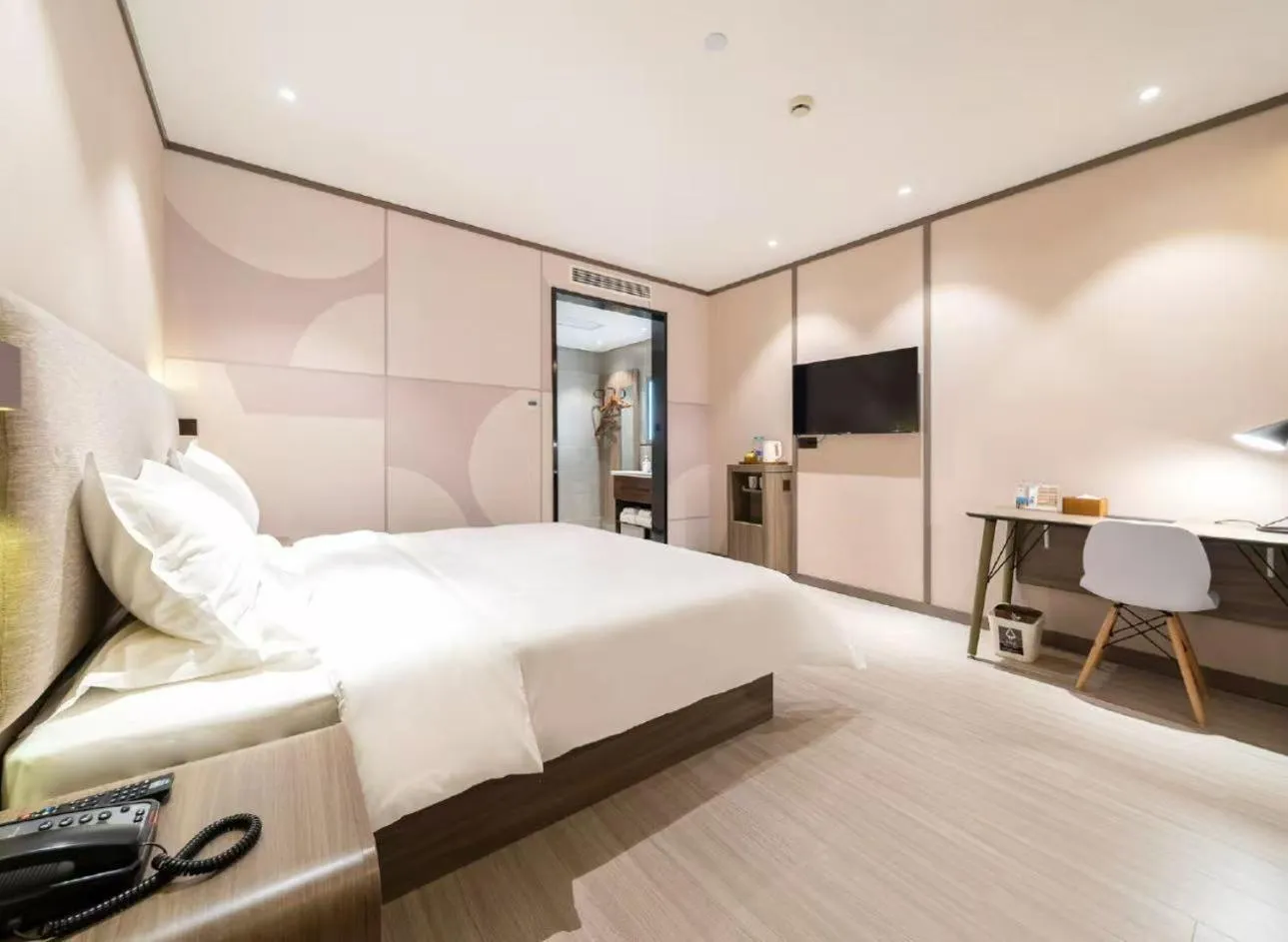 Bedroom, Bed in Hanting Hotel Shanghai Pudong Airport Nanzhu Road