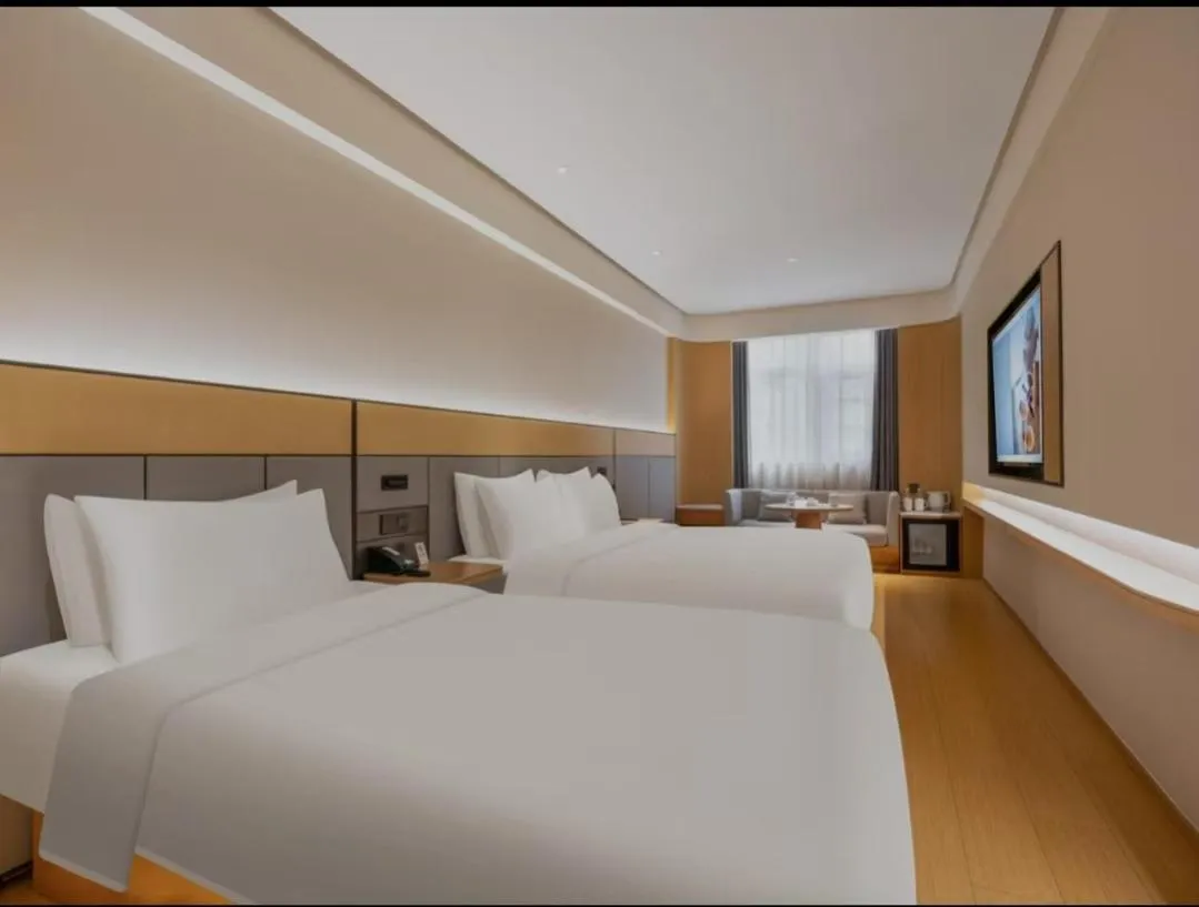 Bed in JI Hotel Beijing South Railway Station Jiaomen West Subway Station