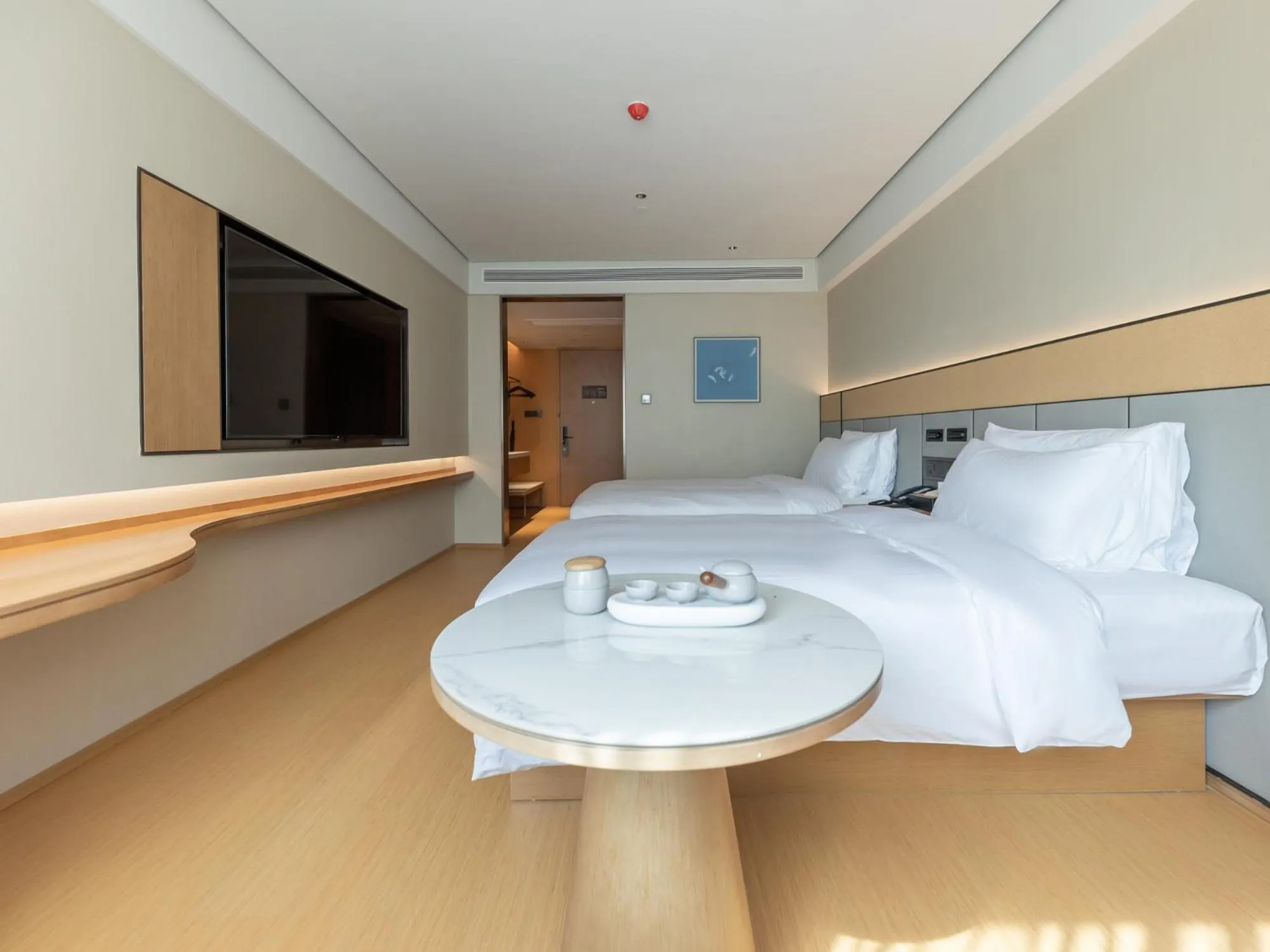 Property building, Bed in JI Hotel Suzhou North High Speed Railway Station Subway Station