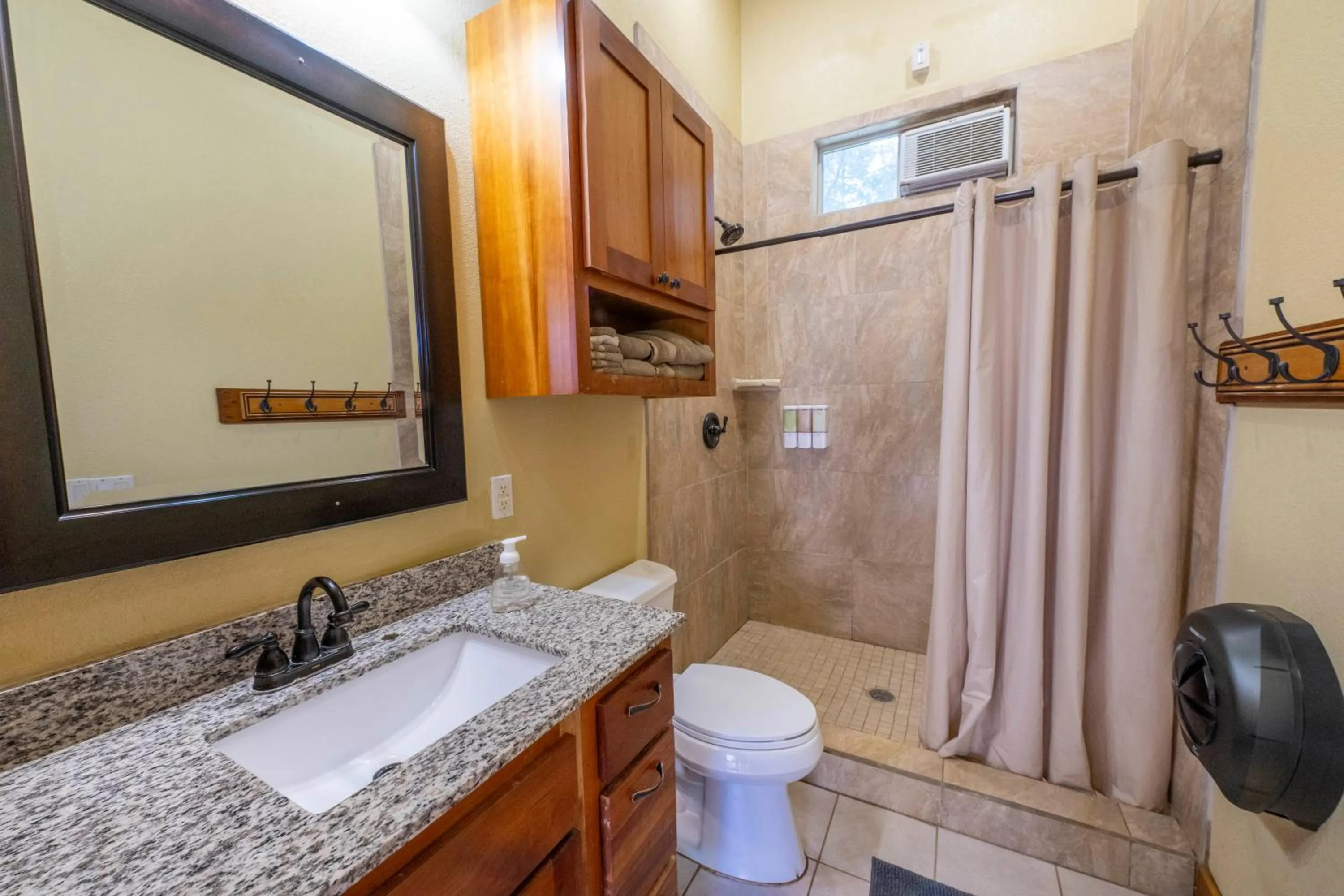 Bathroom in Tipis on the Guadalupe