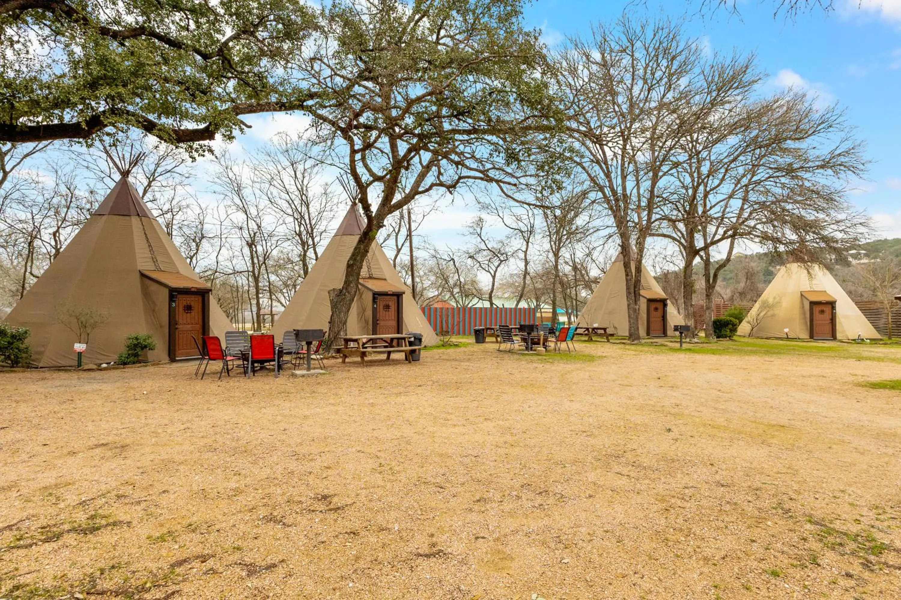 View (from property/room) in Tipis on the Guadalupe