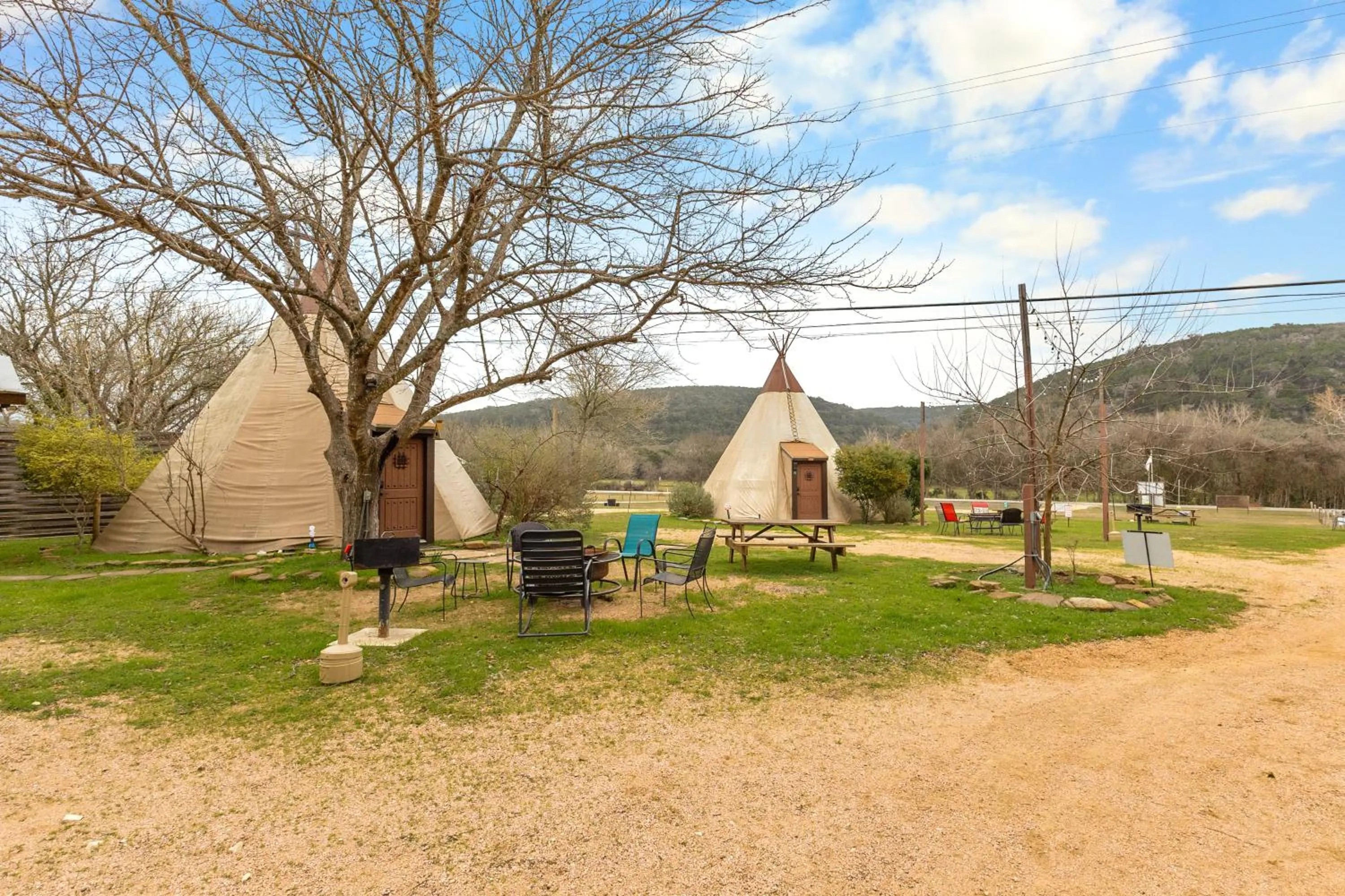 View (from property/room) in Tipis on the Guadalupe