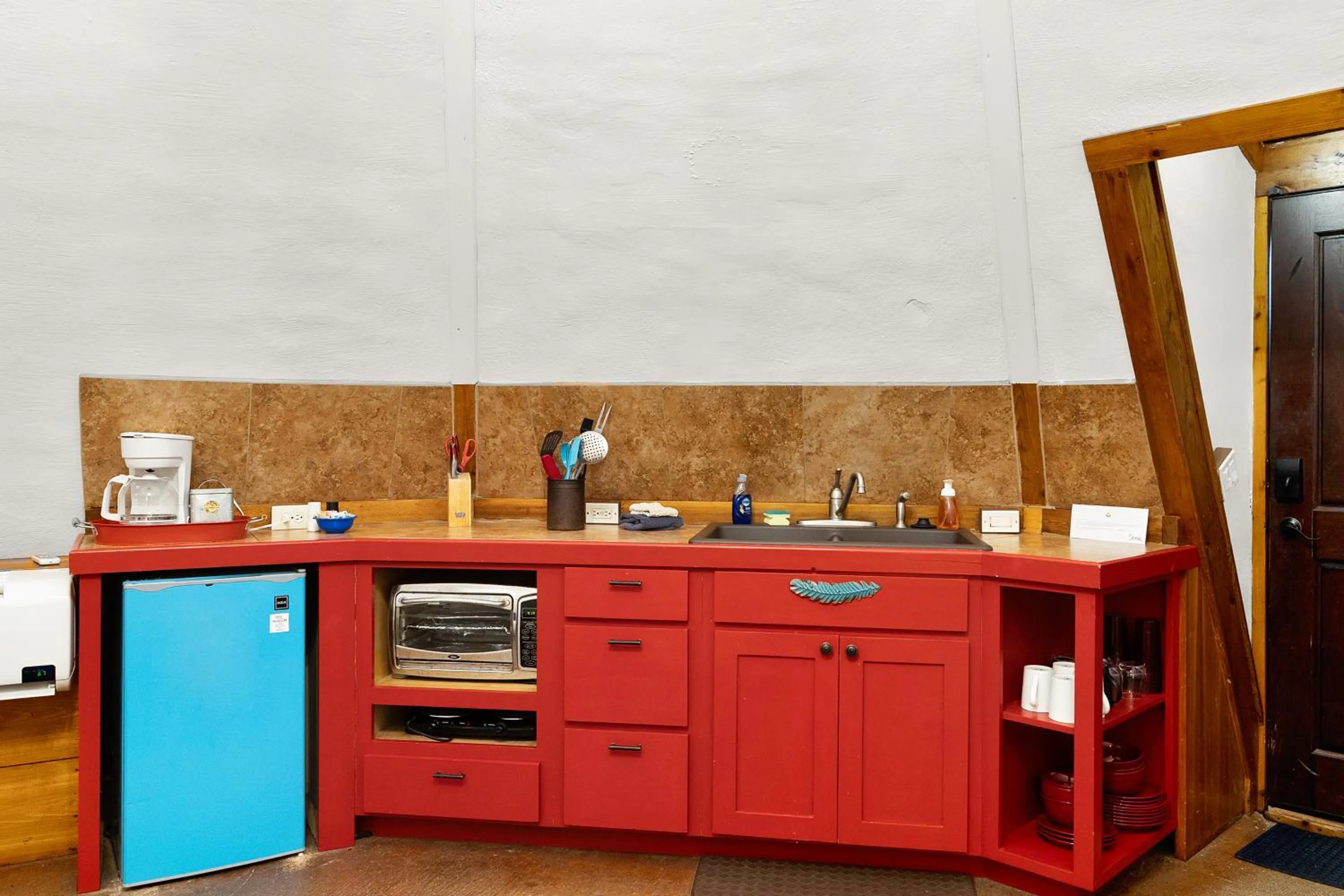 Kitchen or kitchenette in Tipis on the Guadalupe