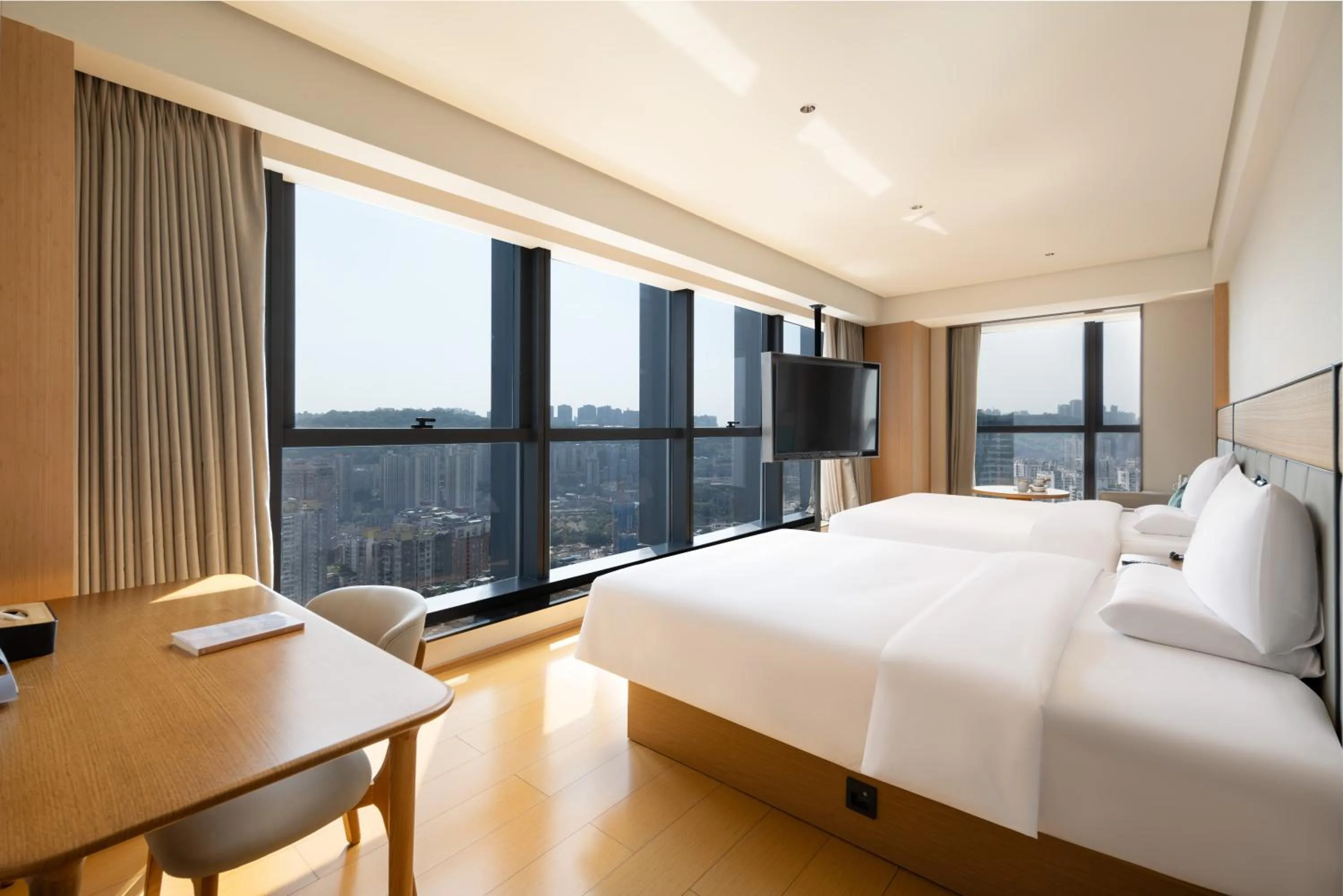 Photo of the whole room, Bed in JI Hotel Chongqing Shapingba Station Three Gorges Square Pedestrian Street