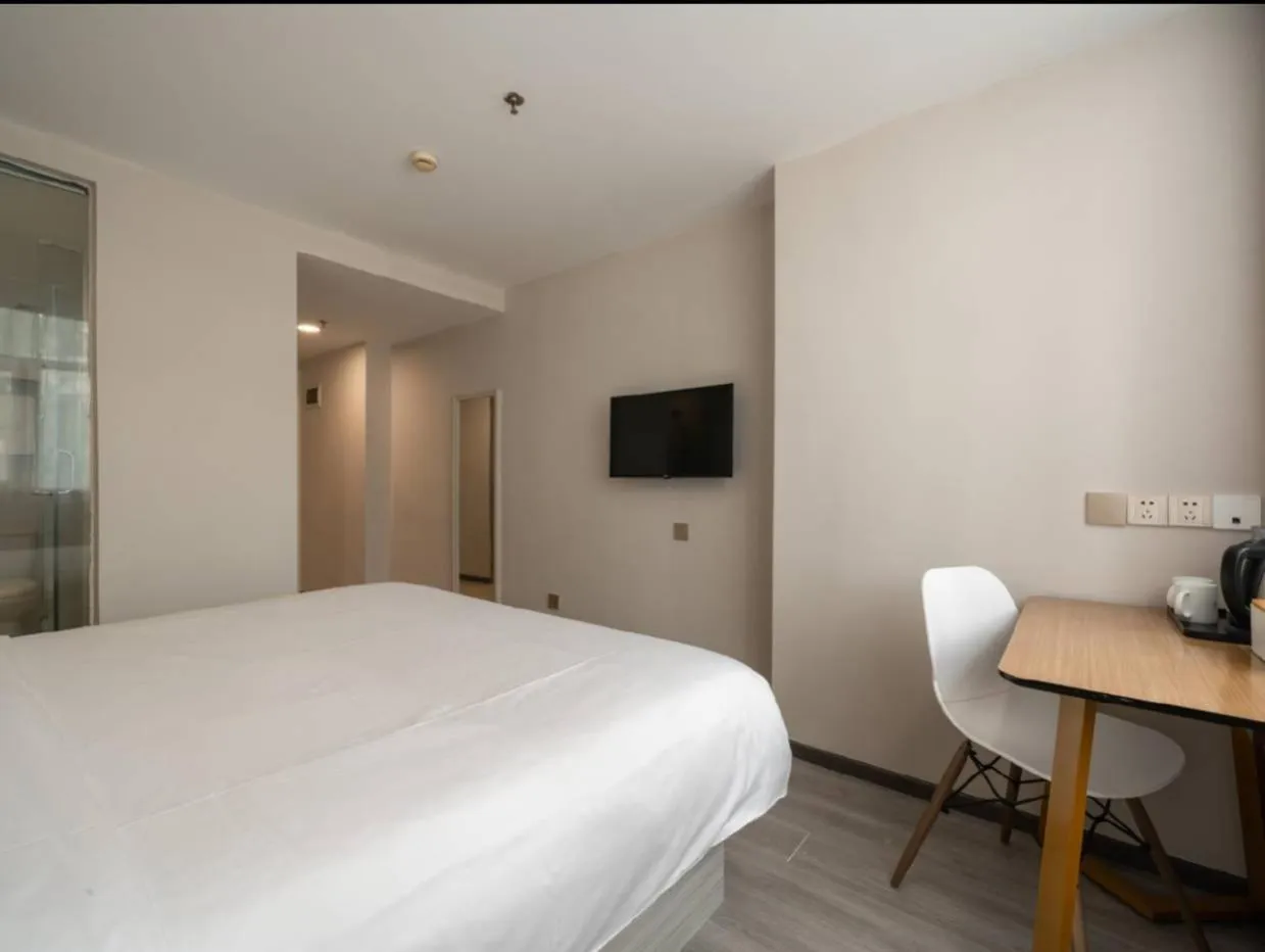 Bed in Hanting Hotel Shenzhen Taian Subway Station