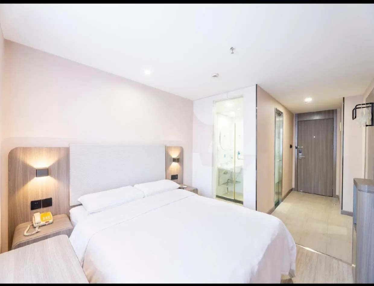 Bed in Hanting Hotel Shenzhen Taian Subway Station