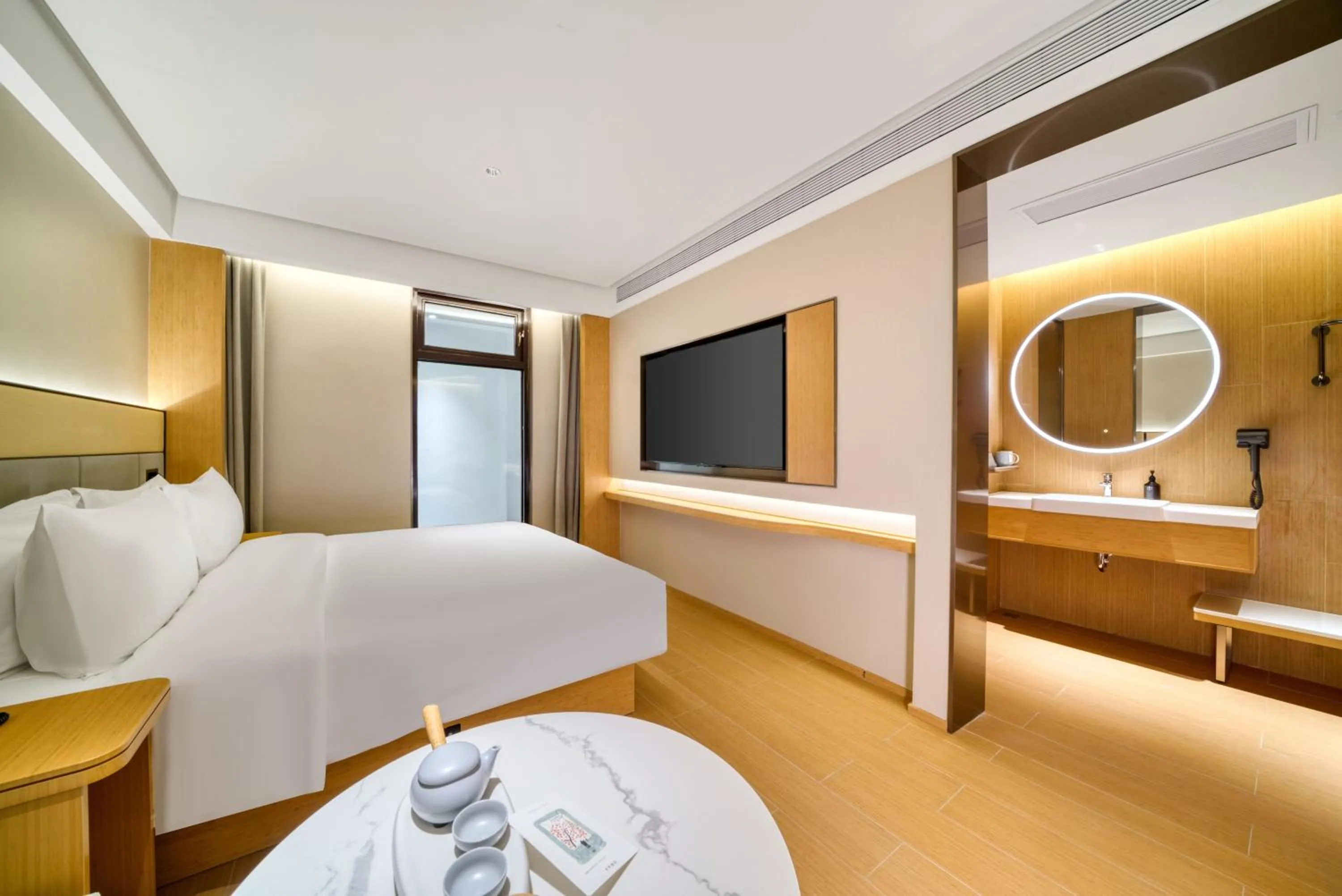 Bed in JI Hotel Shanghai Chongming Changxing Island