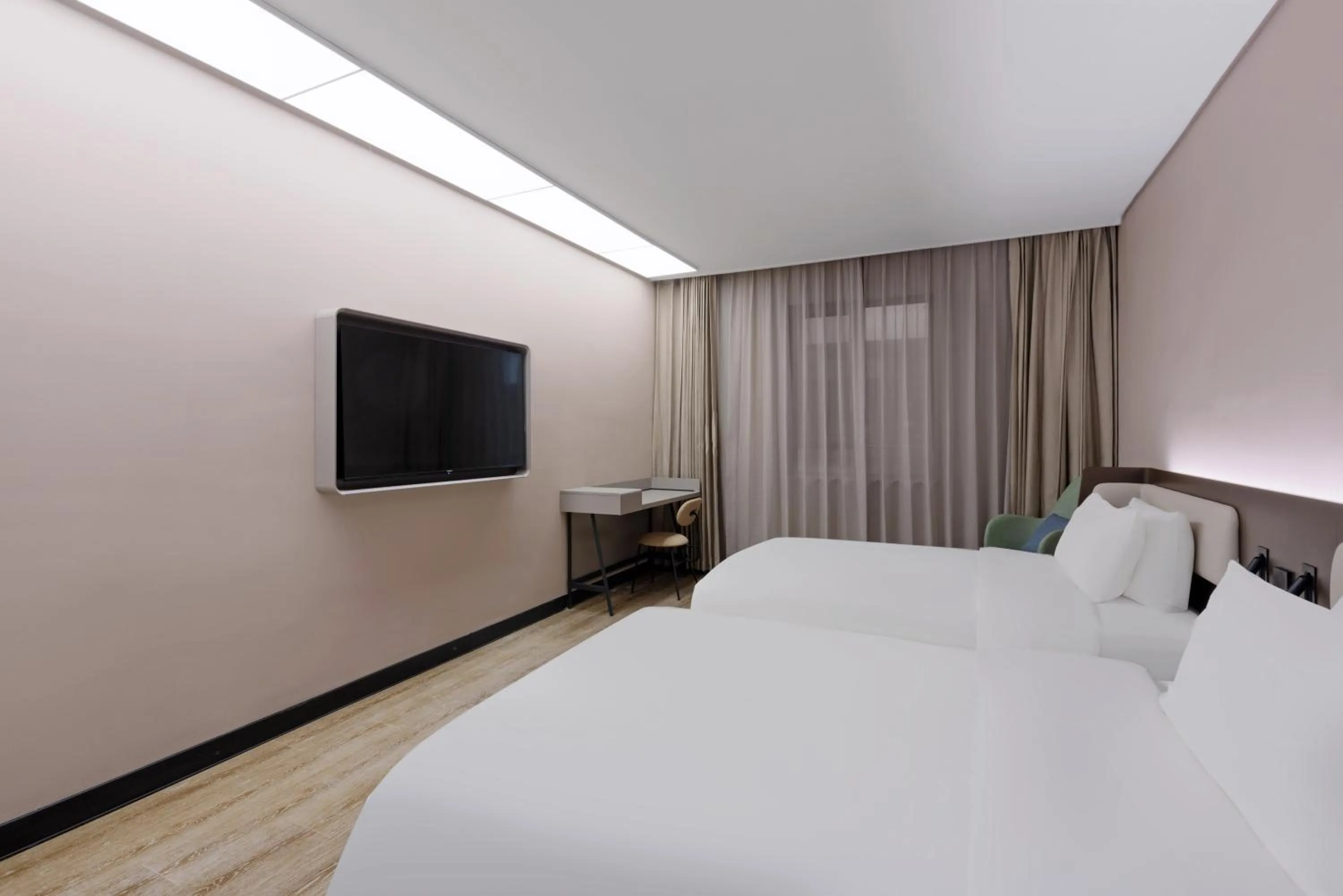 TV and multimedia, Bed in Hanting Hotel Chongqing Lianglukou Caiyuanba