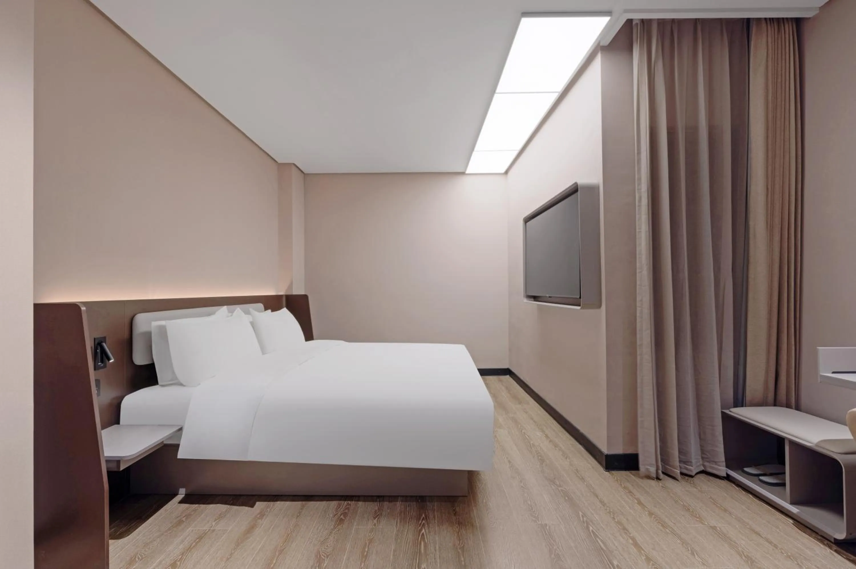 TV and multimedia, Bed in Hanting Hotel Chongqing Lianglukou Caiyuanba