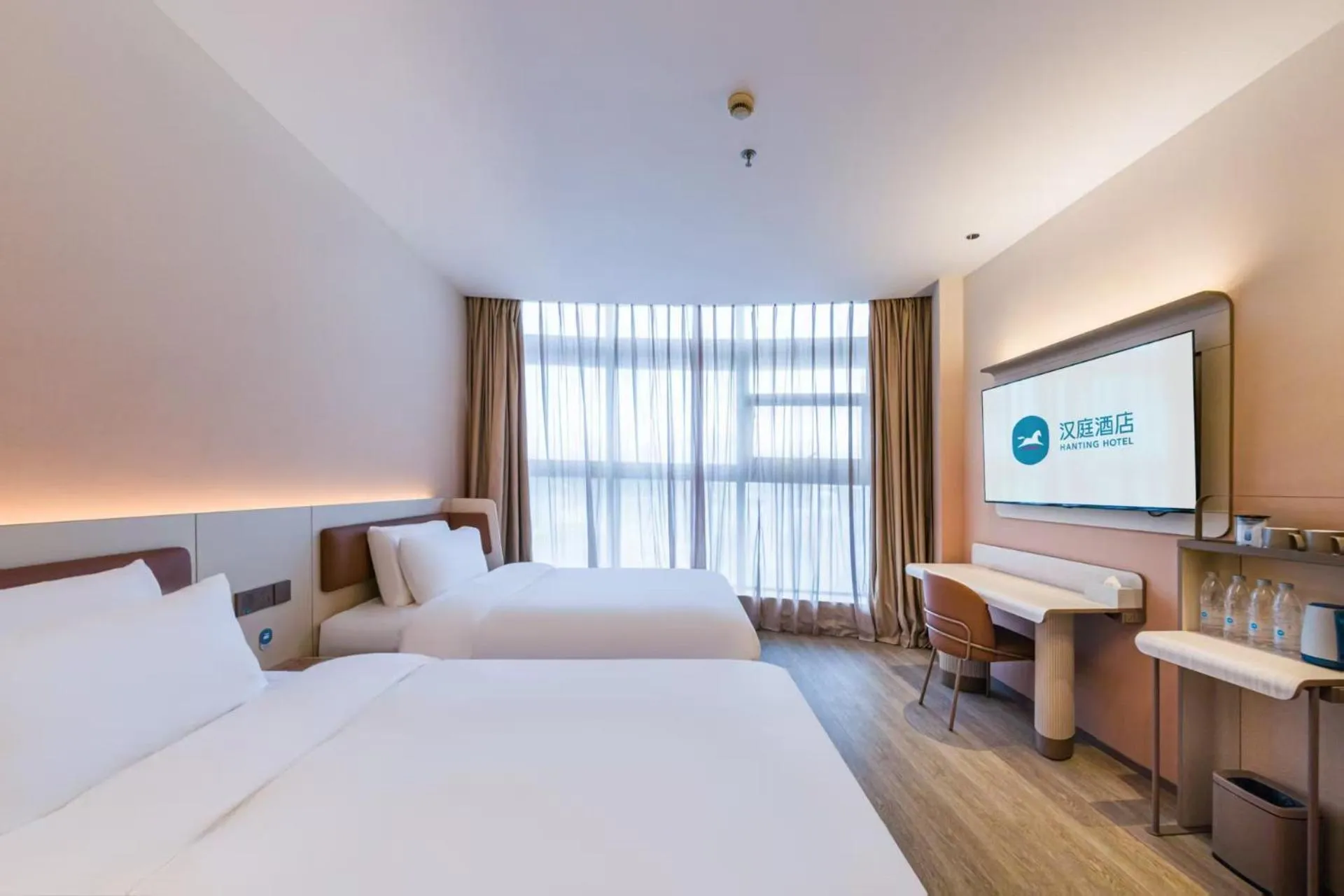 Bed in Hanting Hotel Shanghai Pudong Airport Shixin Road