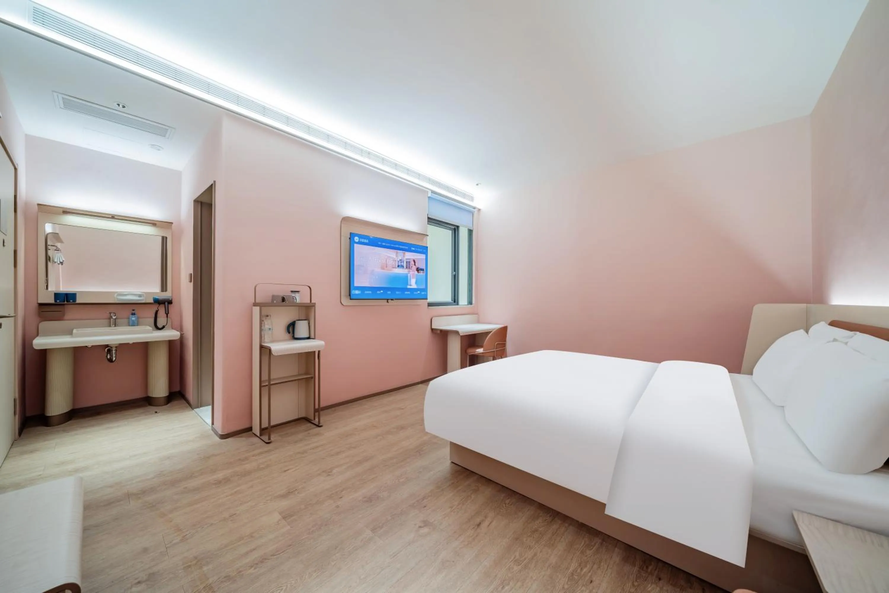 Bed in Hanting Hotel Guangzhou Nangang Subway Station