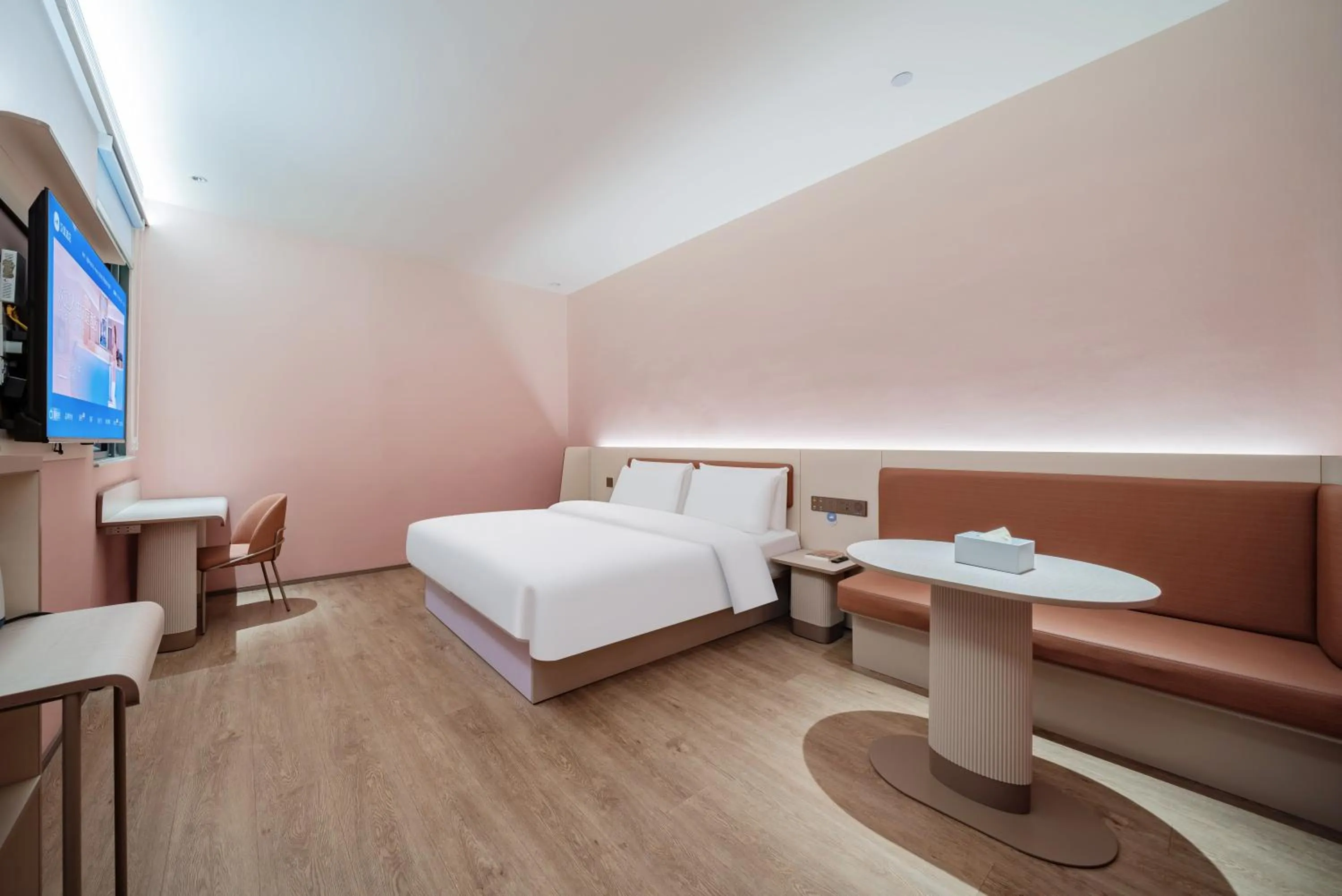 Bed in Hanting Hotel Guangzhou Nangang Subway Station