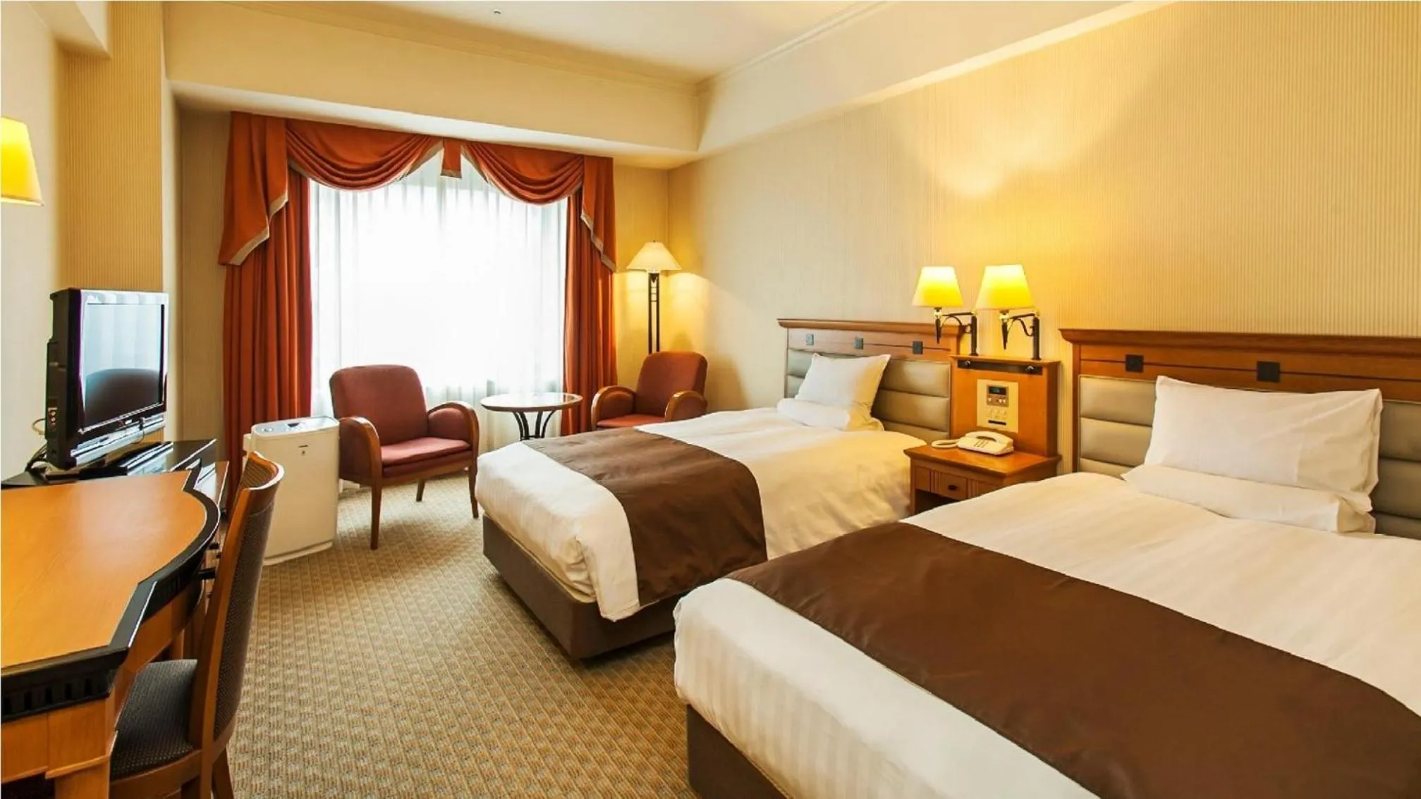 Bed in Hotel Metropolitan Morioka New Wing