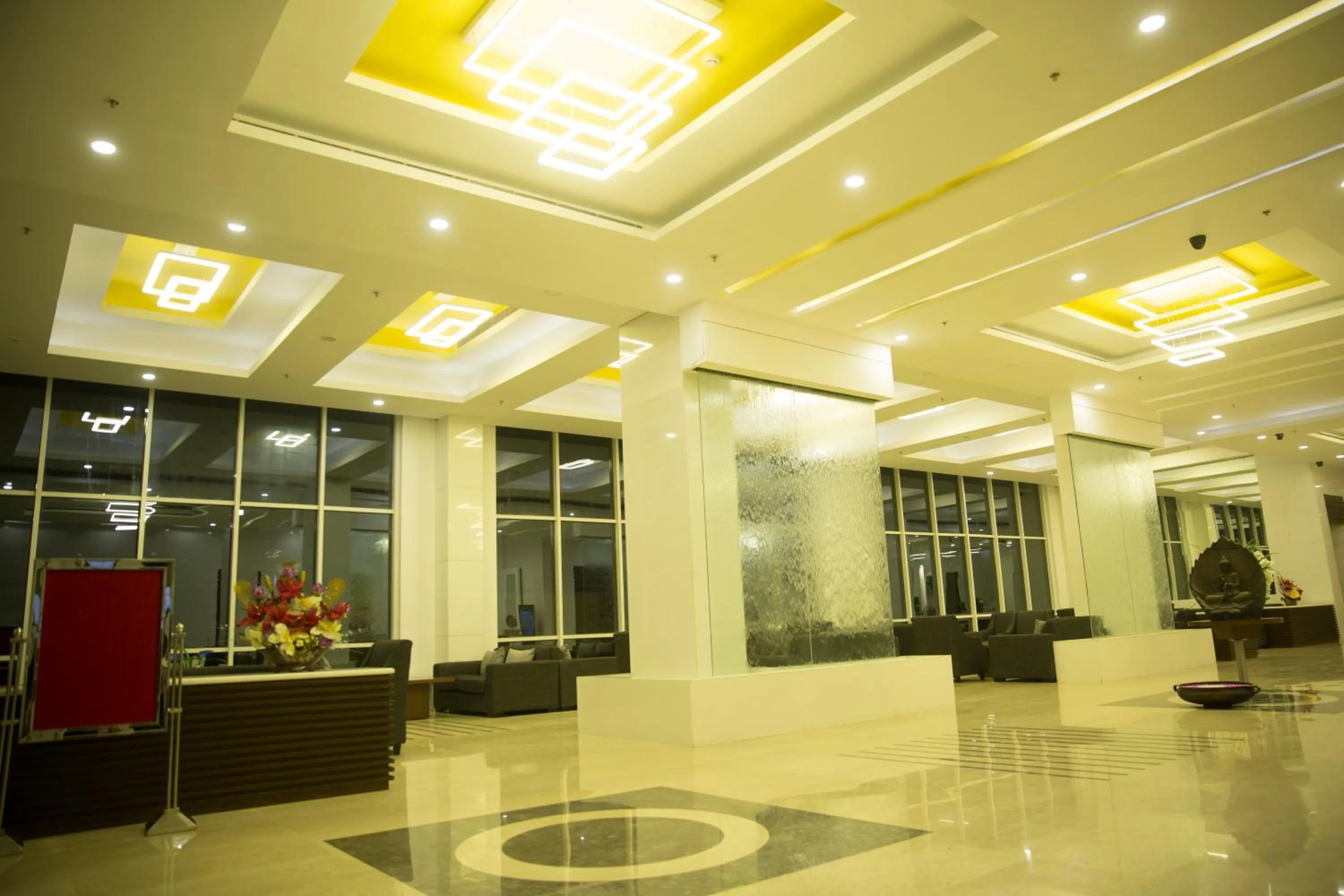 Lobby or reception in Maha Bodhi Hotel.Resort.Convention Centre