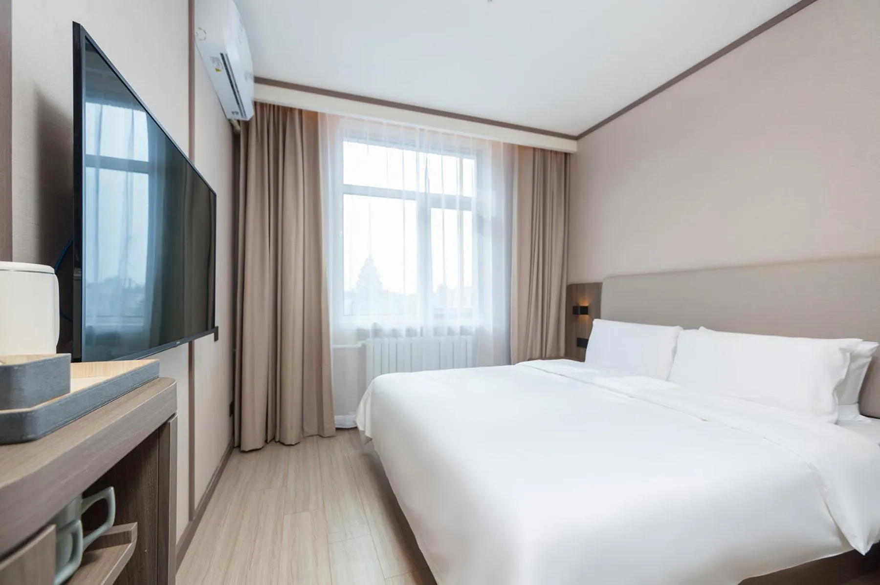 Bed in Hanting Hotel Beijing Changping Shahe Gonghuacheng