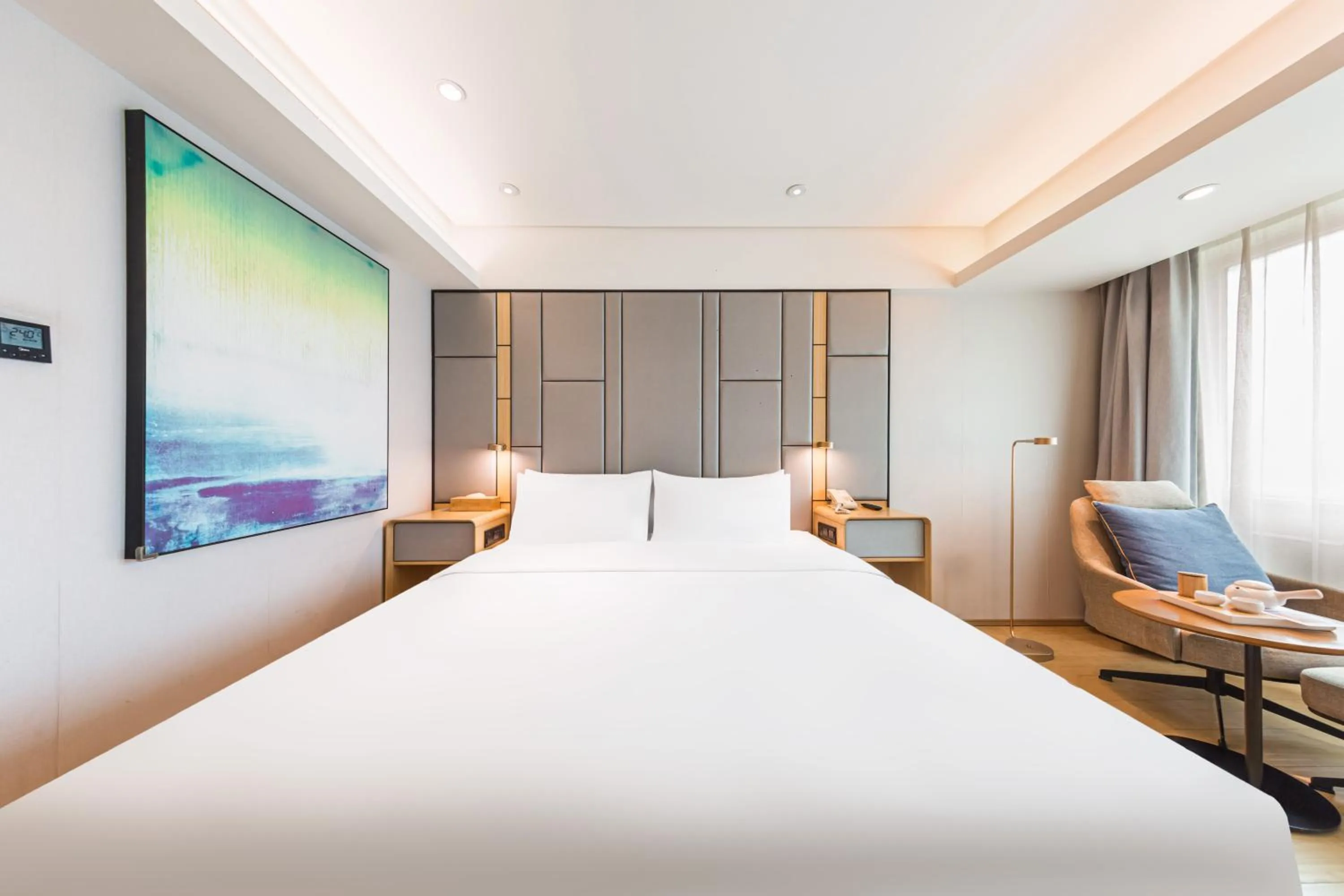 Bed in JI Hotel Beijing Nanluoguxiang Andingmen Subway Station