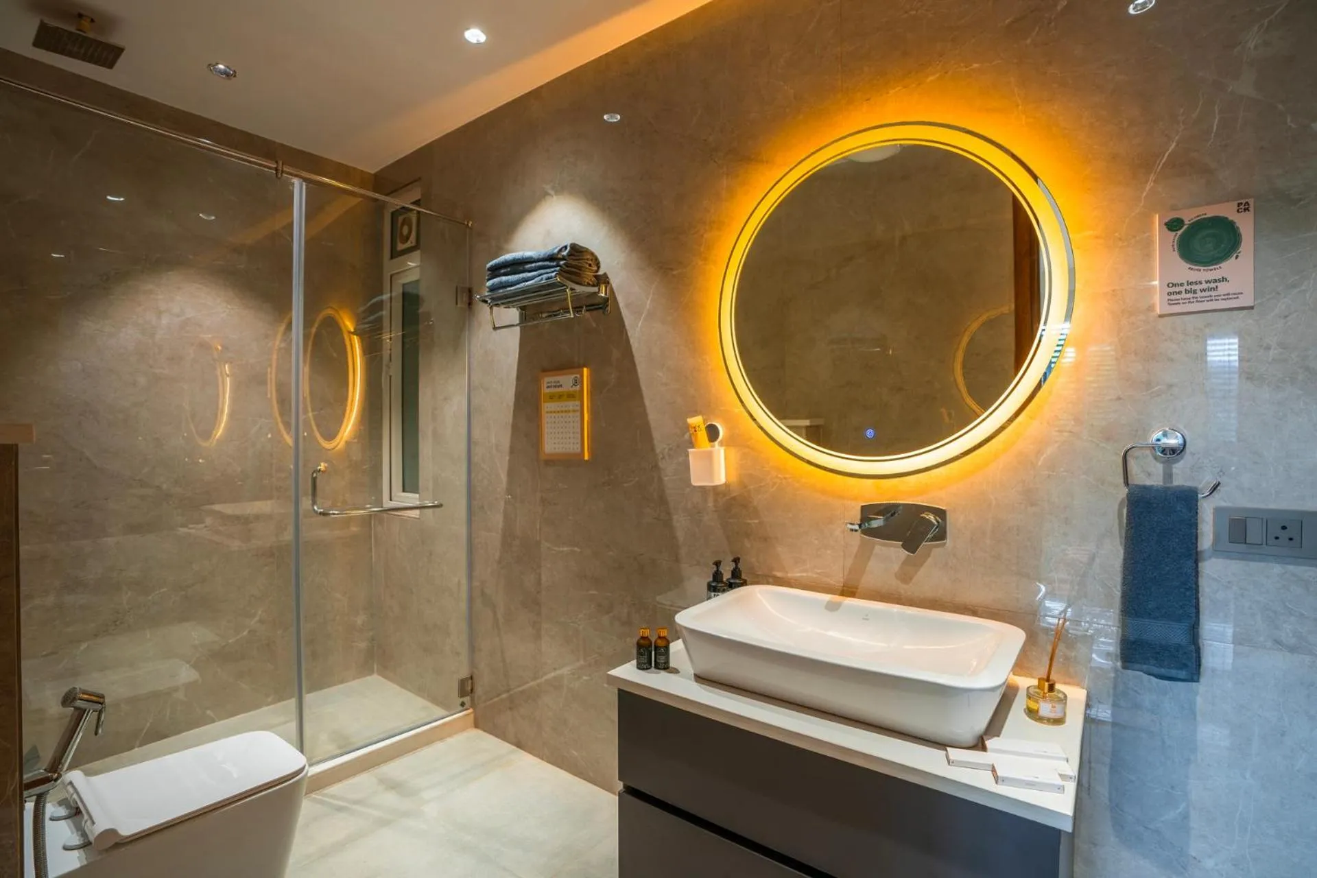 Bathroom in LiveAway Gurugram, Golf Course Road by PACK