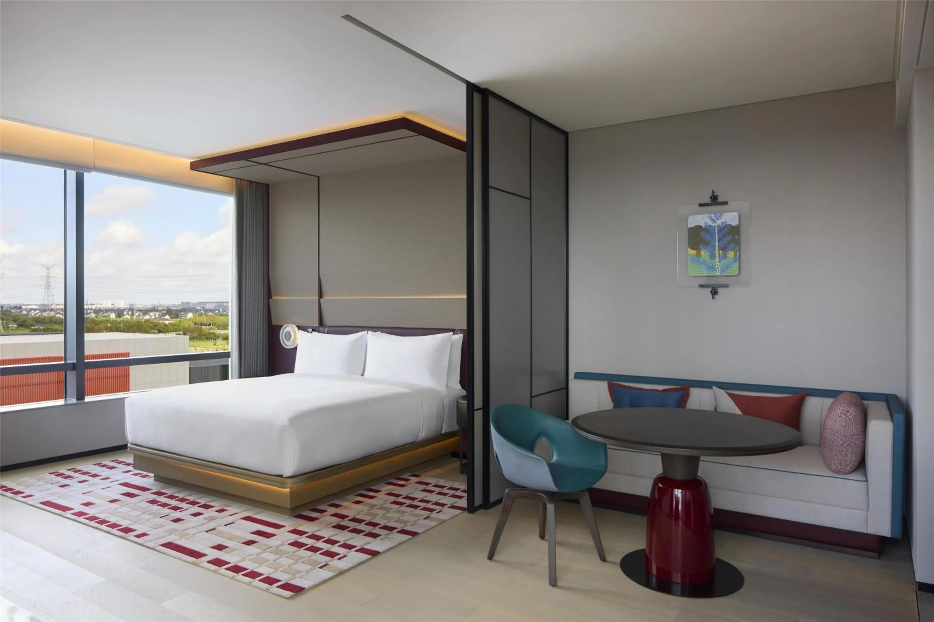 Living room, Bed in Canopy By Hilton Shanghai Belfry Plaza