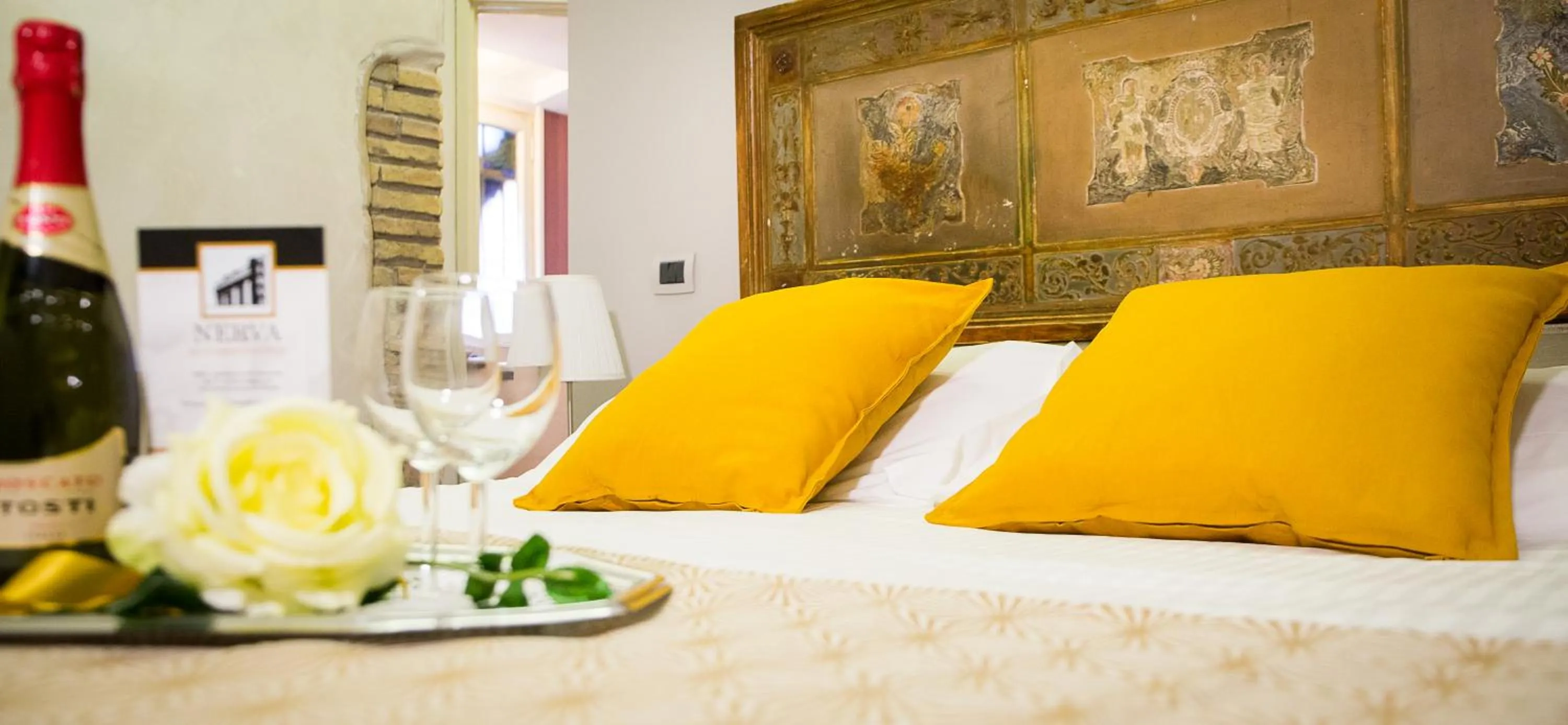 Bed in Nerva Accommodation Cavour