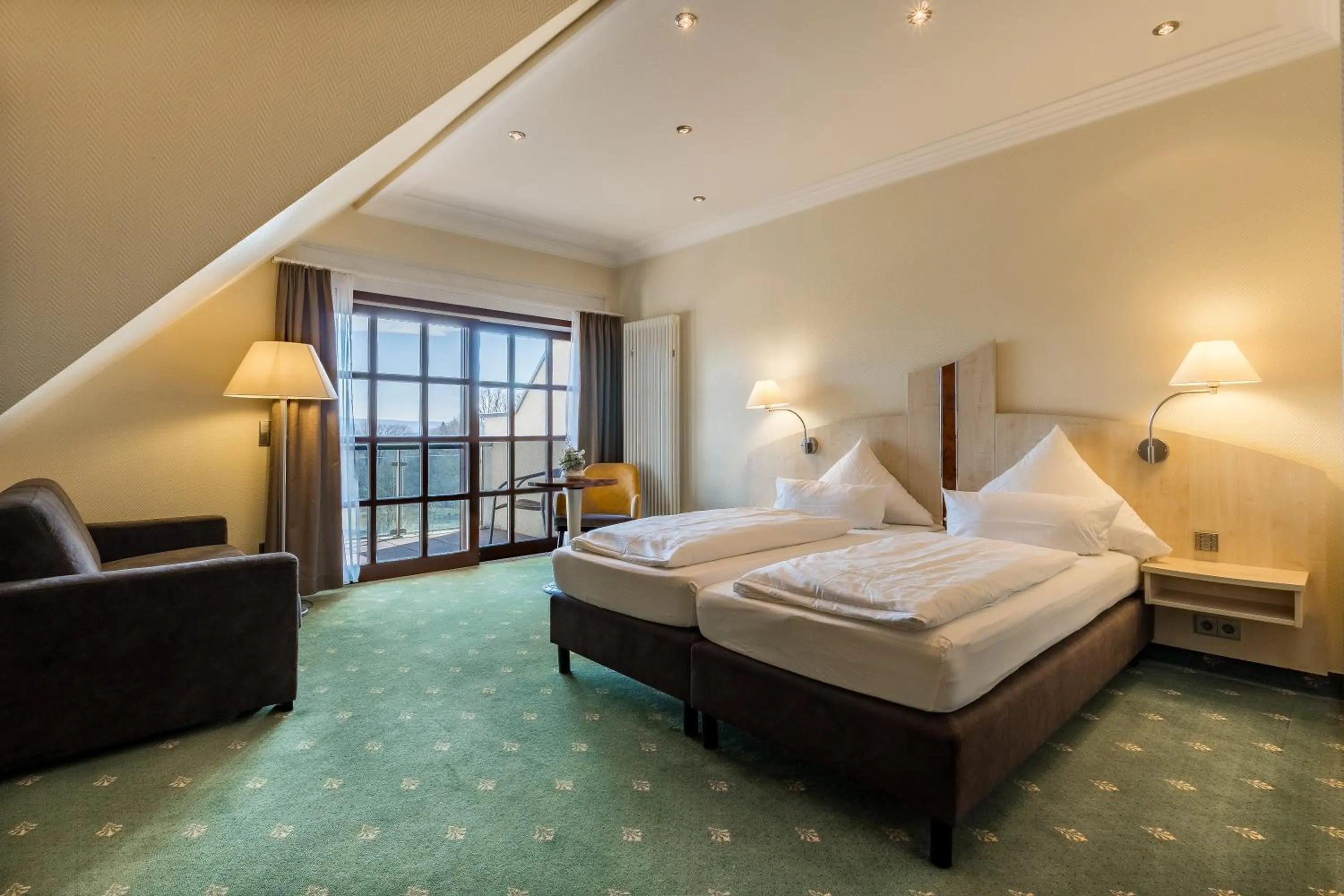 Property building, Bed in Landhotel Heimathenhof