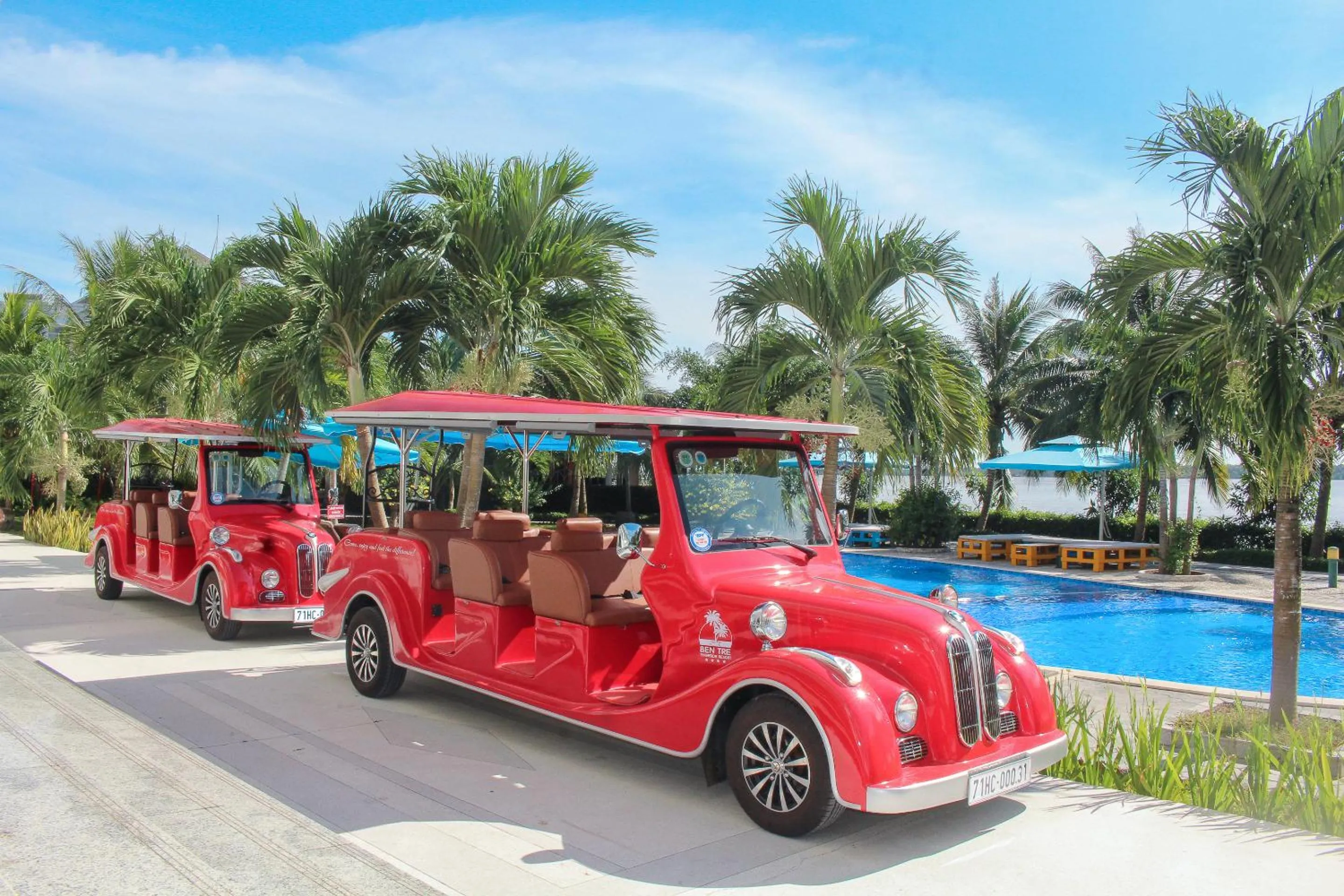 shuttle in Ben Tre Riverside Resort