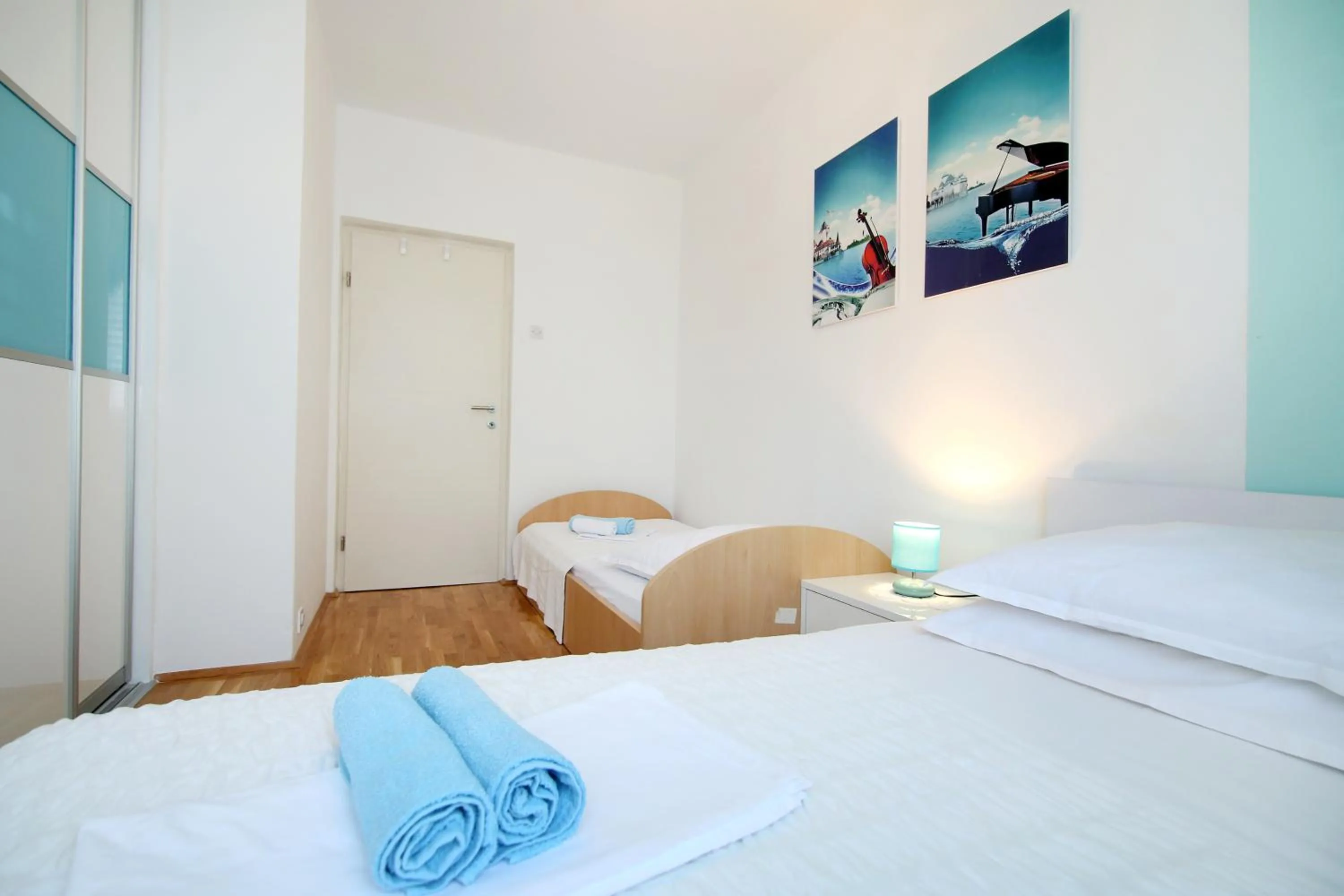 Bed in Luxury House with Pool